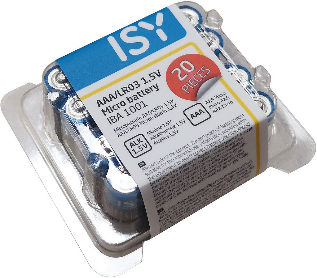 ISY AAA LR03 1,5V Micro 20-Pack Batterie