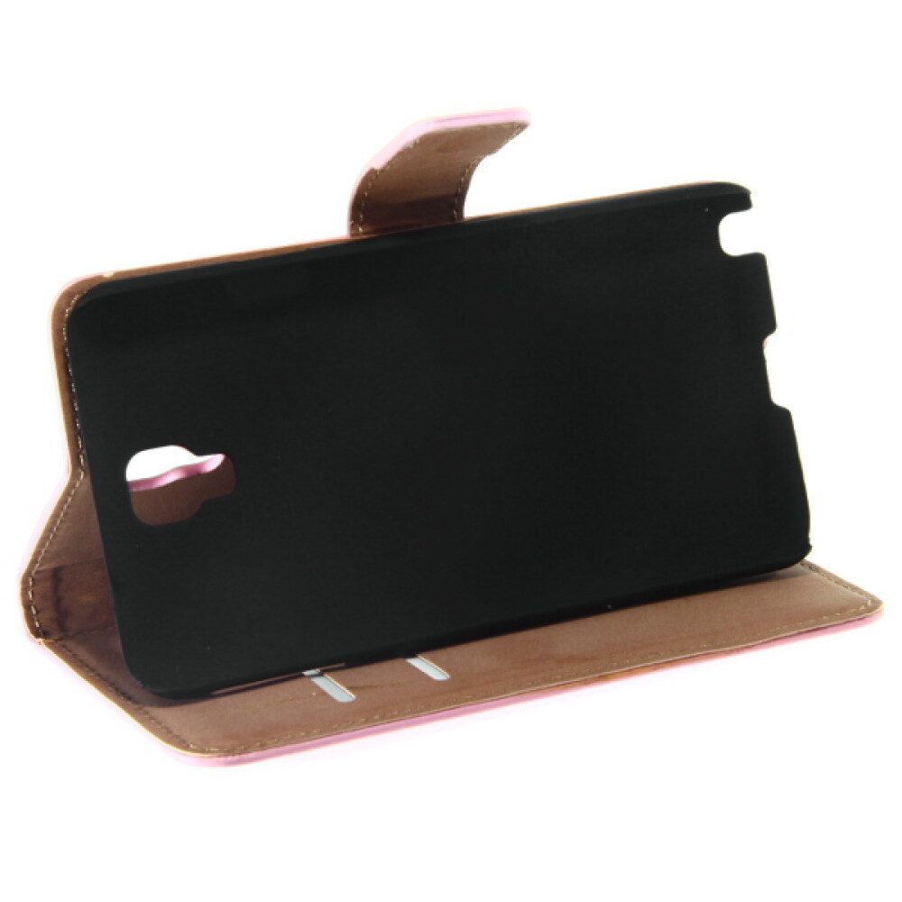 Handytasche Book Case Handyhülle für Samsung Galaxy Note 3 Neo Pink Leder 42507105 (Book Cover)
