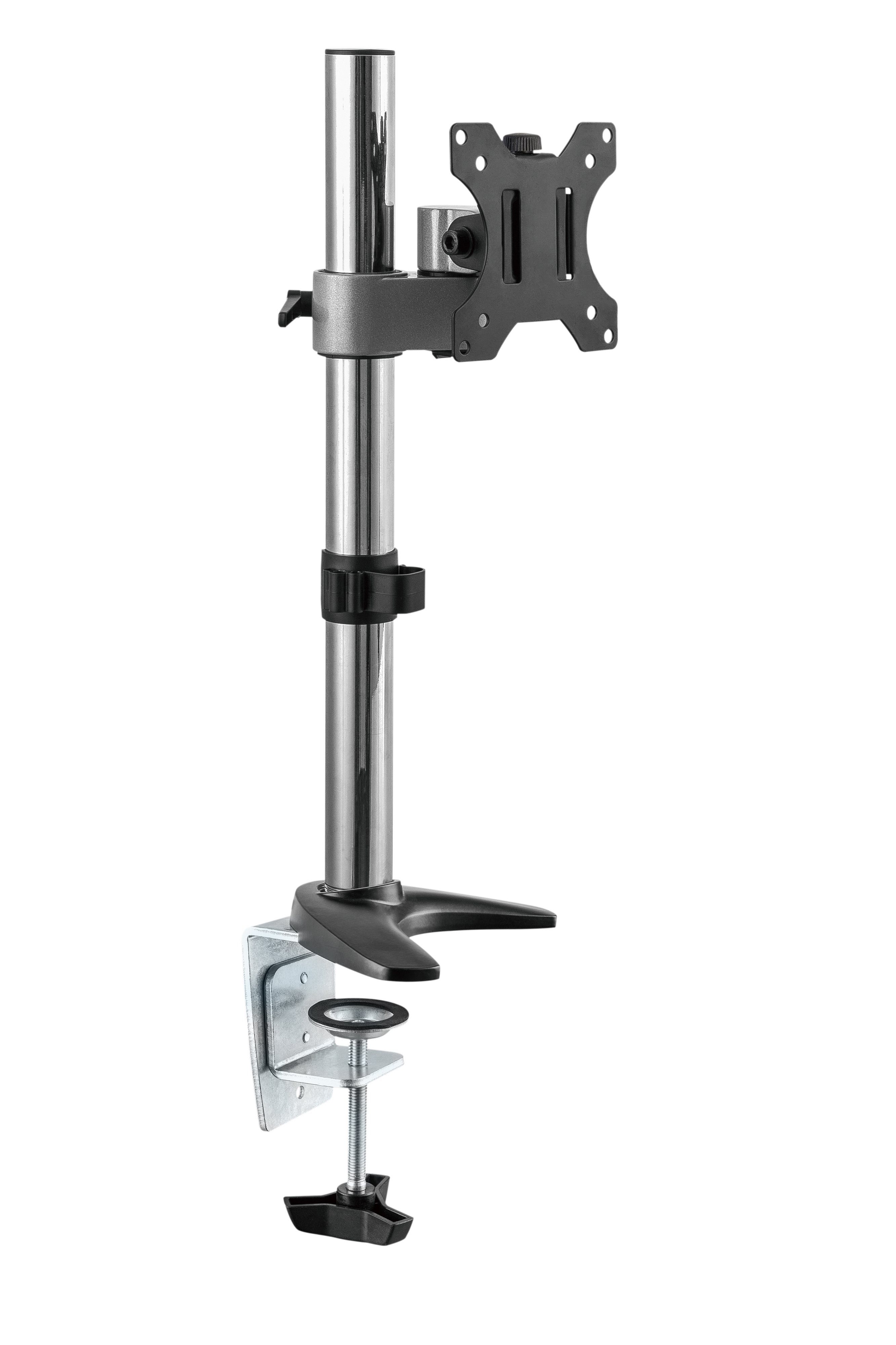 RICOO Monitor-Halterung Monitor Tischhalterung neigbar schwenkbar TS2411, (bis 30 Zoll, VESA 75x75 und 100x100, 1-tlg., 8 kg Belastbarkeit, von 33-76 cm (13"-30) Bildschirm-Diagonale, neigbar bis 130°, drehbar bis 360°, schwenkbar bis 180)