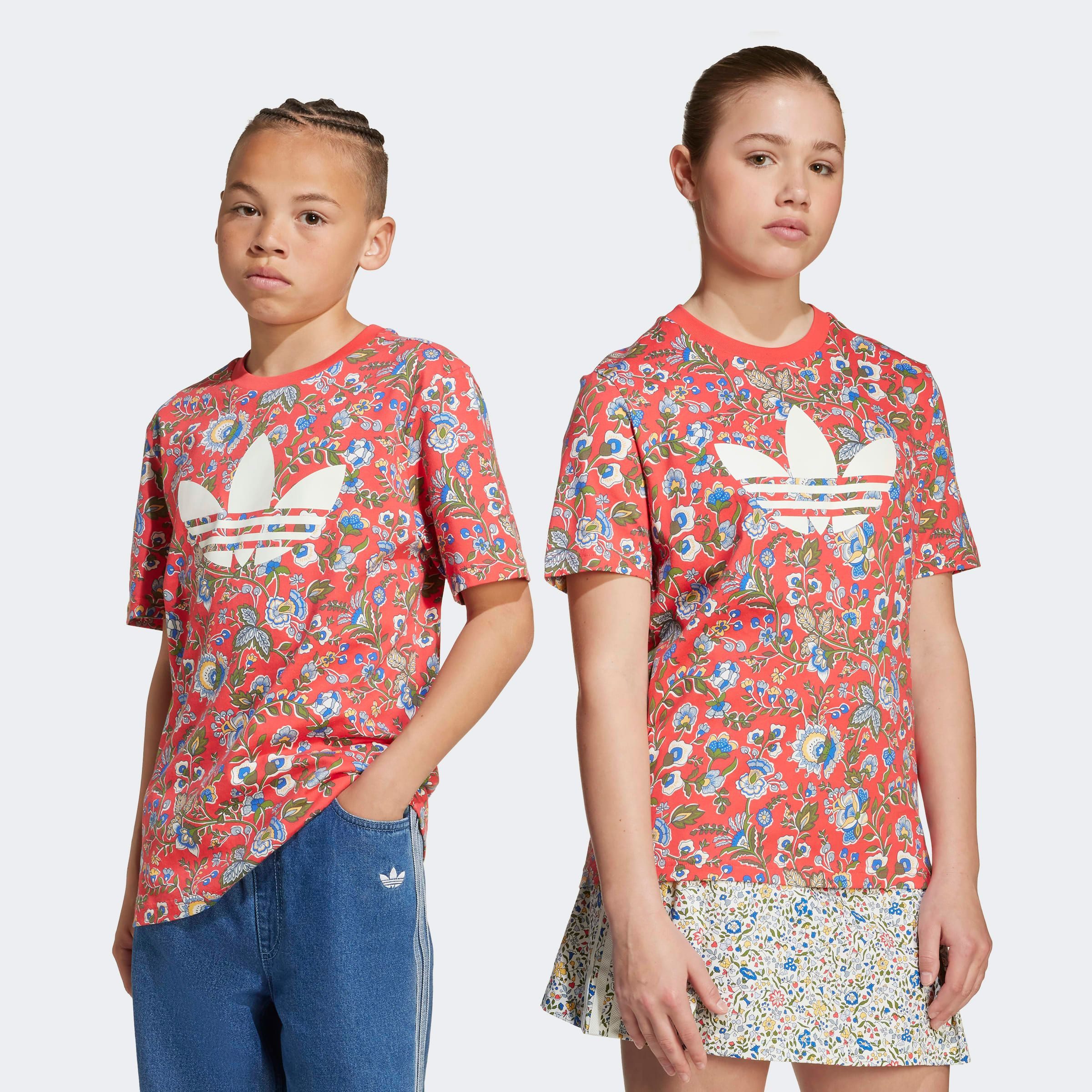adidas Originals T-Shirt TEE lockerer Schnitt, mit Rundhalsausschnitt, mit Allover-Print