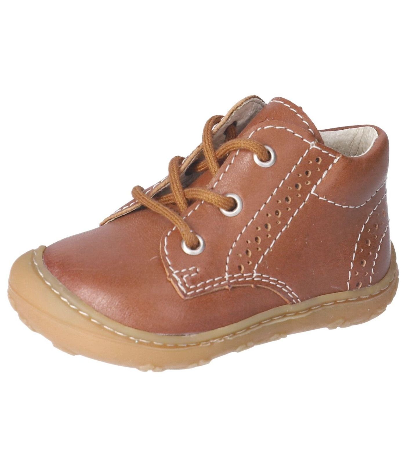 Cognac Leder Ricosta Pepino Lauflernschuh Halbschuhe