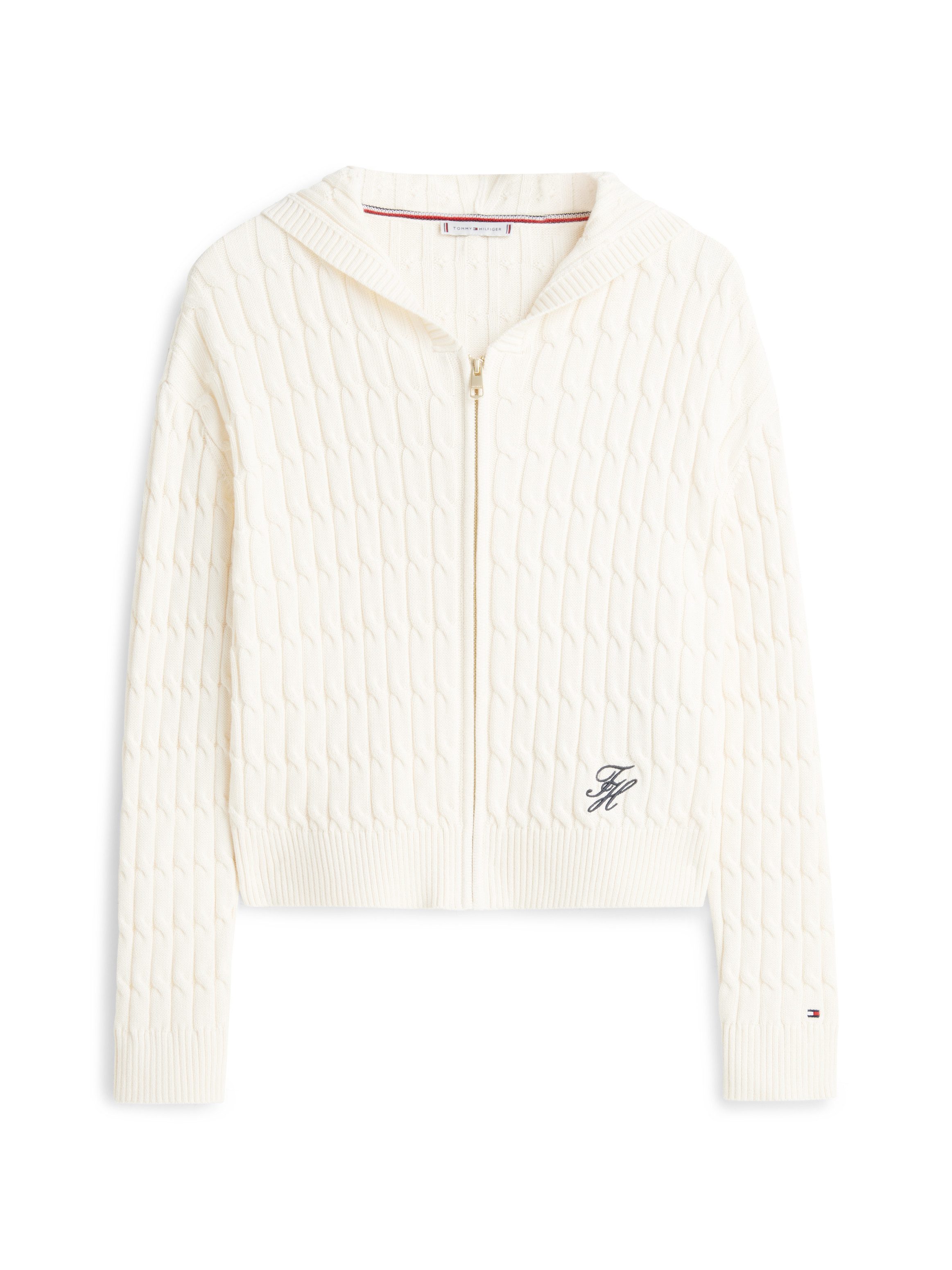 Kapuzenstrickjacke CO CABLE MID GG LS ZIP HOODY