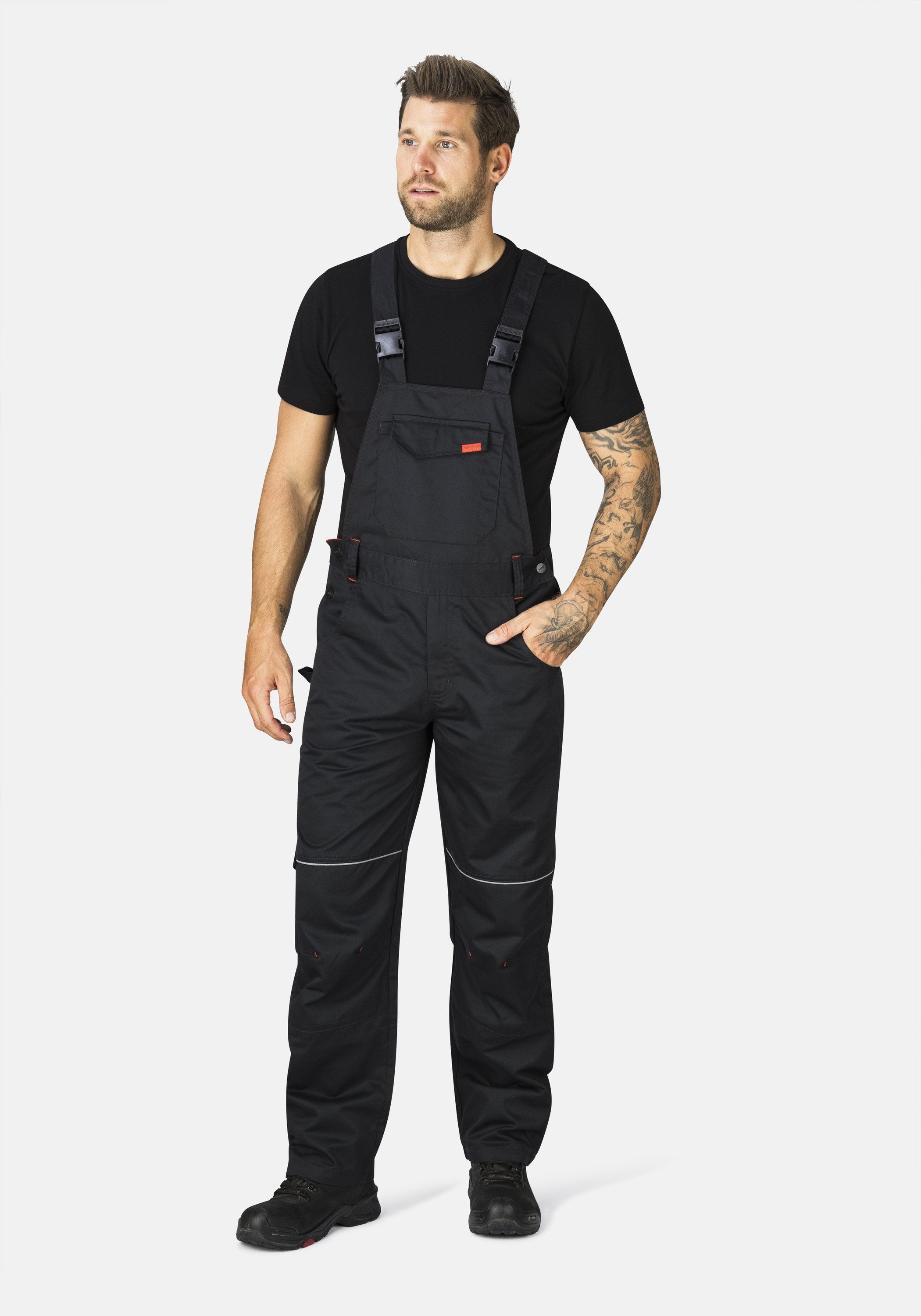HERO by John Medoox Arbeitslatzhose EDMONTON Basic Workwear Arbeits-Cargo-Latzhose Arbeits-Cargo-Latzhose Funktionsqualitätfür Herren