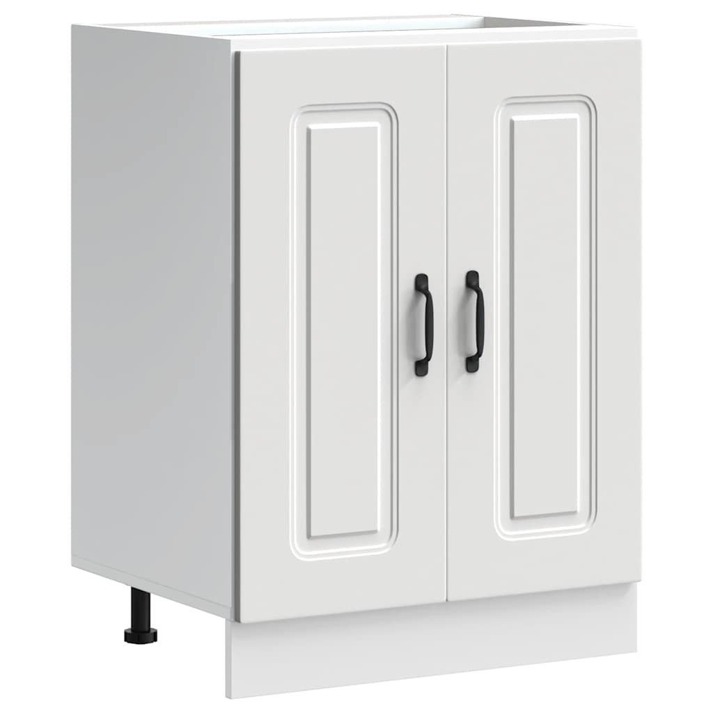 vidaXL Unterschrank NA Spülenunterschrank Kalmar Weiß 60x46x81,5 cm Spanplatte
