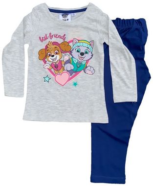 PAW PATROL Schlafanzug PAW PATROL Pyjama Langer Mädchen Schlafanzug Pyjama 98 104 110 116 128 Langer Kinderpyjama