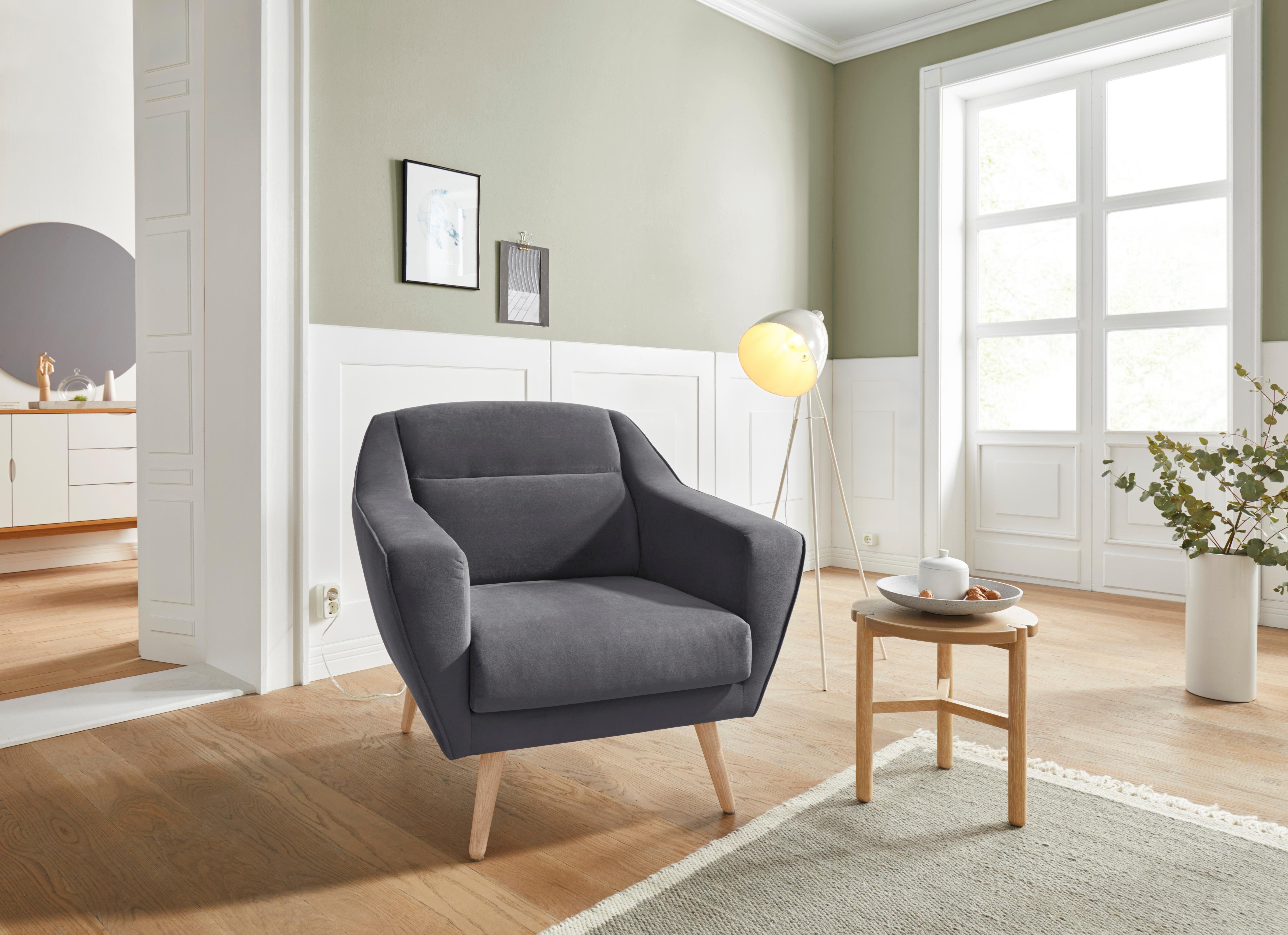 andas Sessel Bille, mit Naht im günstig online kaufen