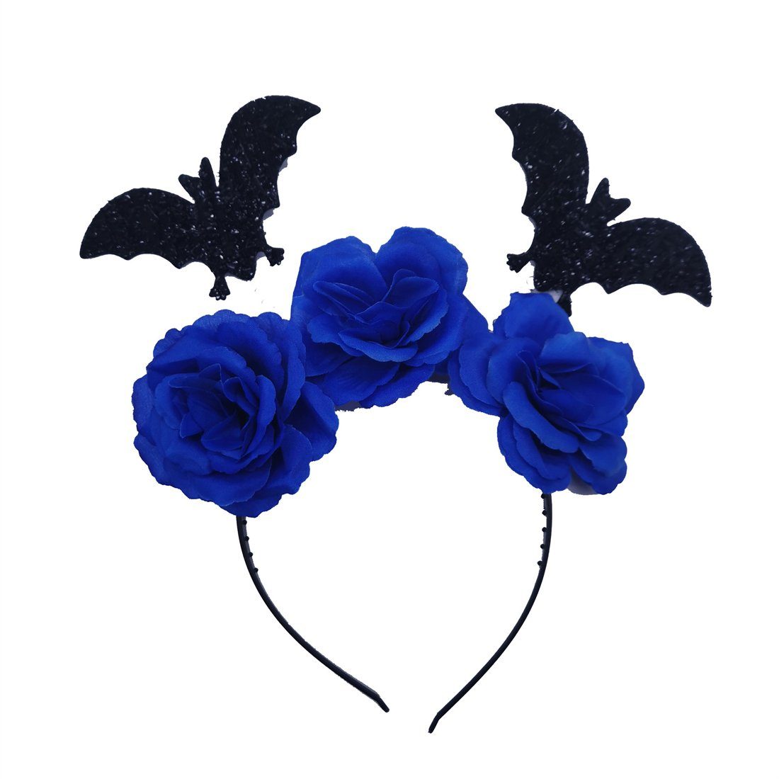 YOOdy~ Diadem damen Halloween Fledermäuse kopfschmuck Zubehör Hexen Requisiten (1-tlg), für Halloween, Abschlussball, Party,festliche,halloween deko Blau