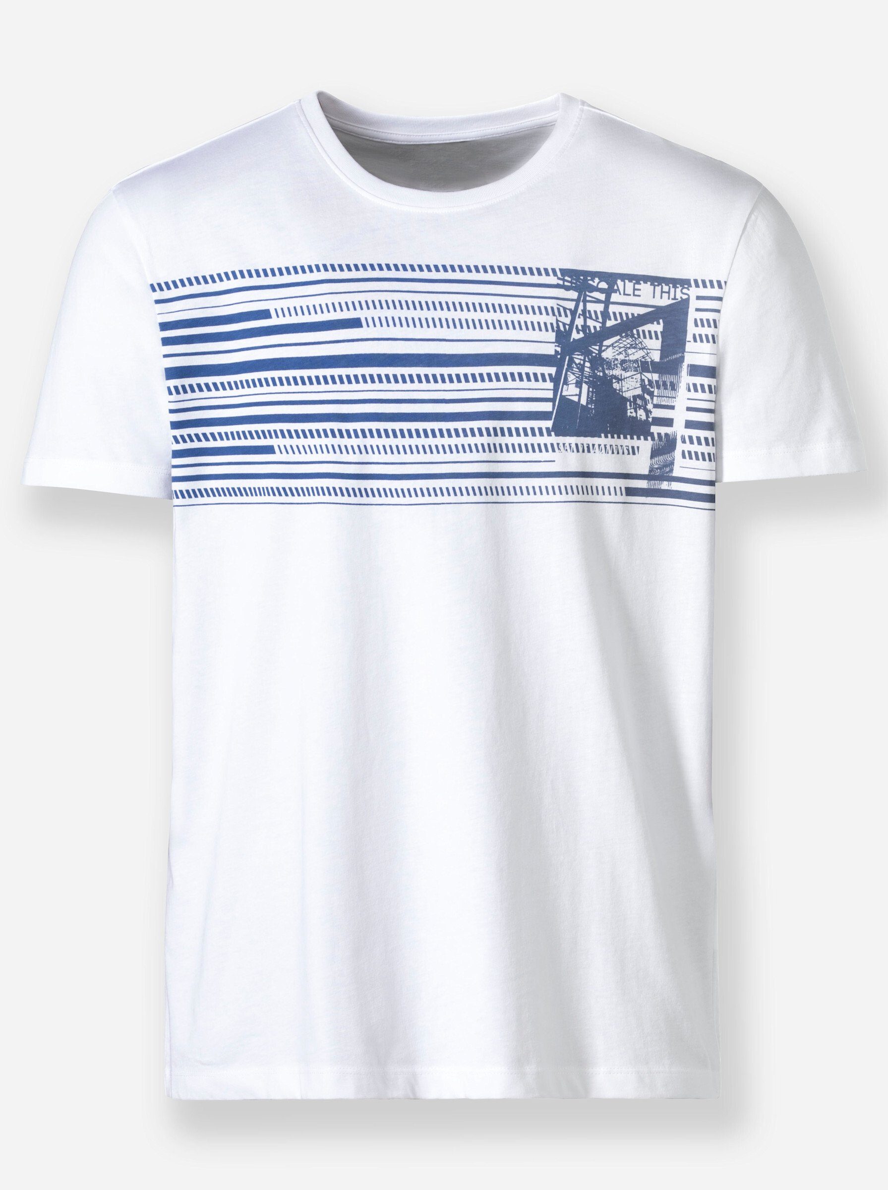 weiß + jeansblau WEIDEN WITT (2-tlg) T-Shirt