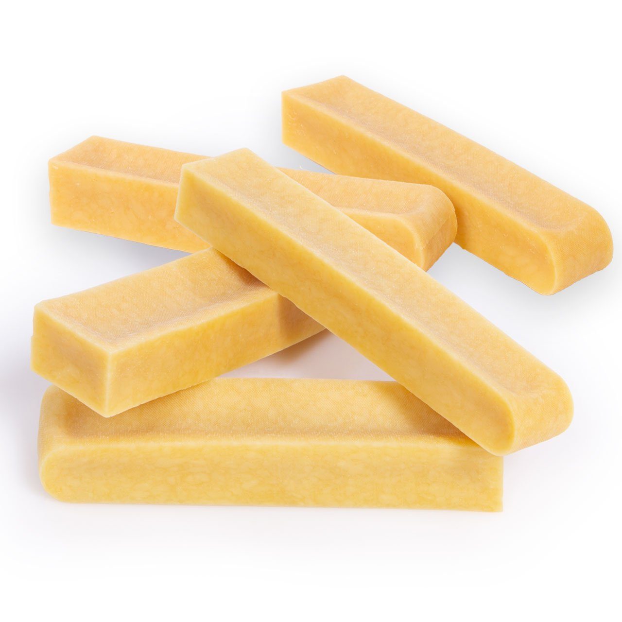 Larsson Farm Kauspielzeug Yaky Kaukäse für Hunde, (Größe M, 50-80g, 5-tlg), Hunde Kaustange, Käse Kauknochen für Hunde