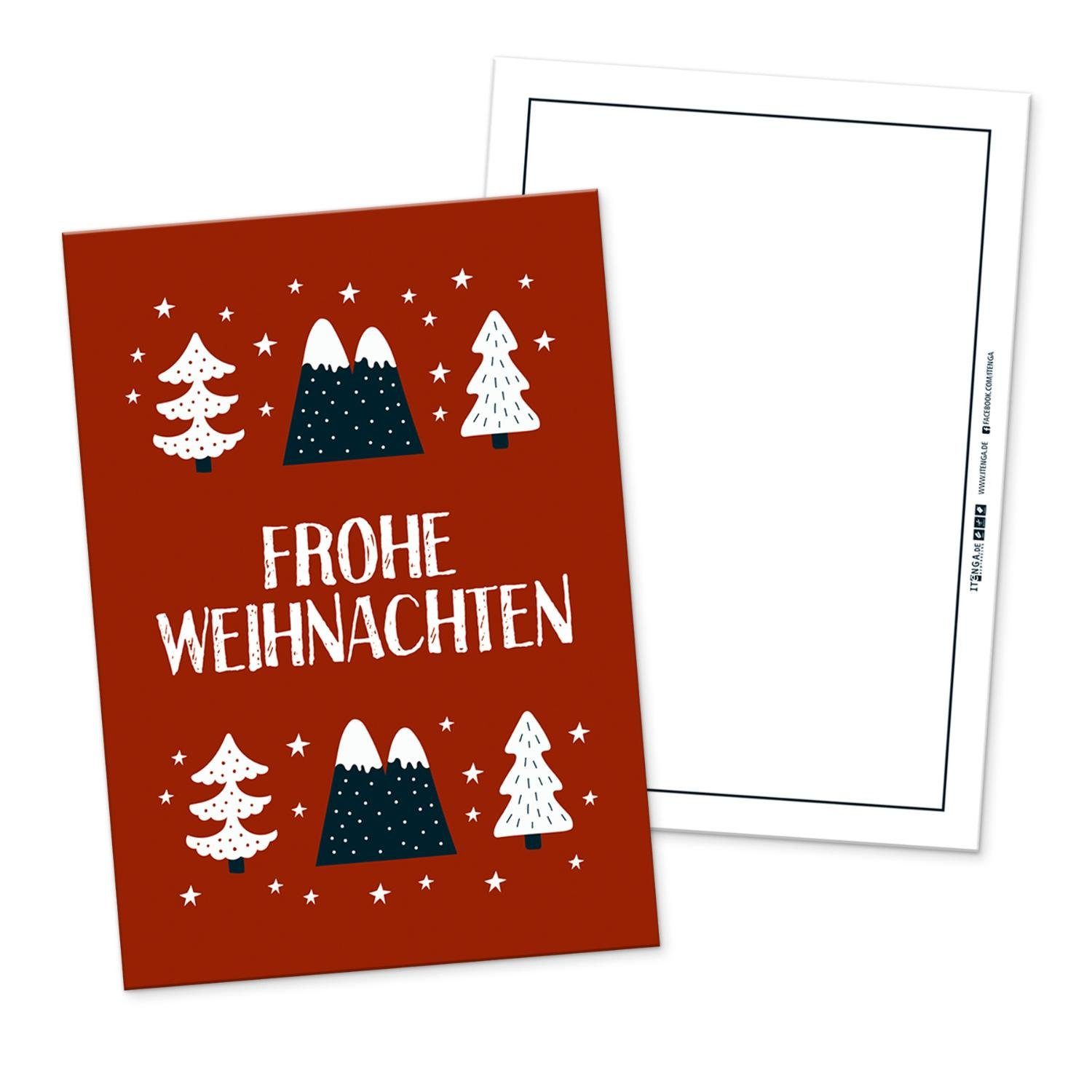 itenga Grußkarten itenga Frohe x vinta Weihnachtsdeko Postkarte Weihnachten Grußkarte 12