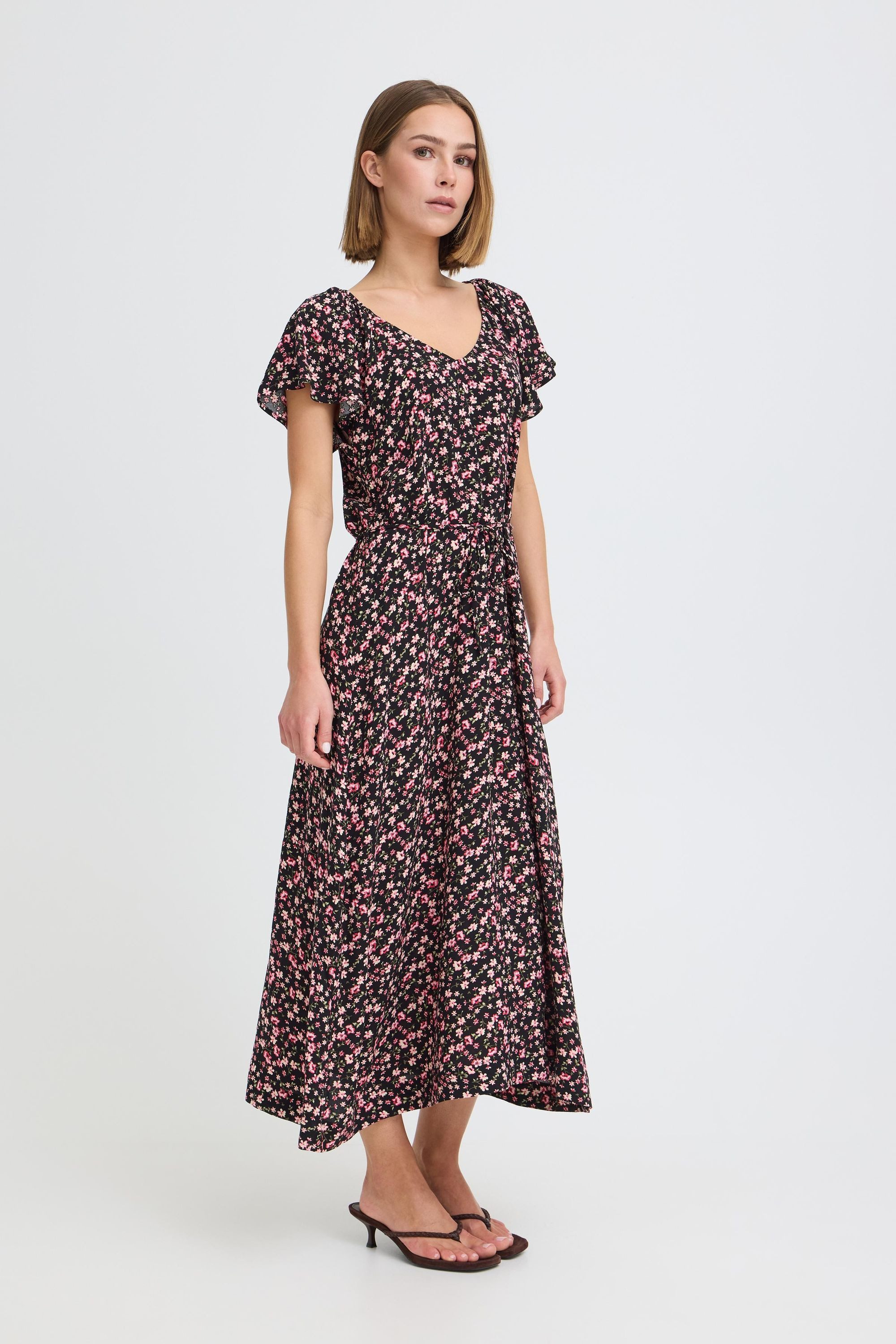 OXMO Midikleid OXNIlla Fließendes Midi-Kleid