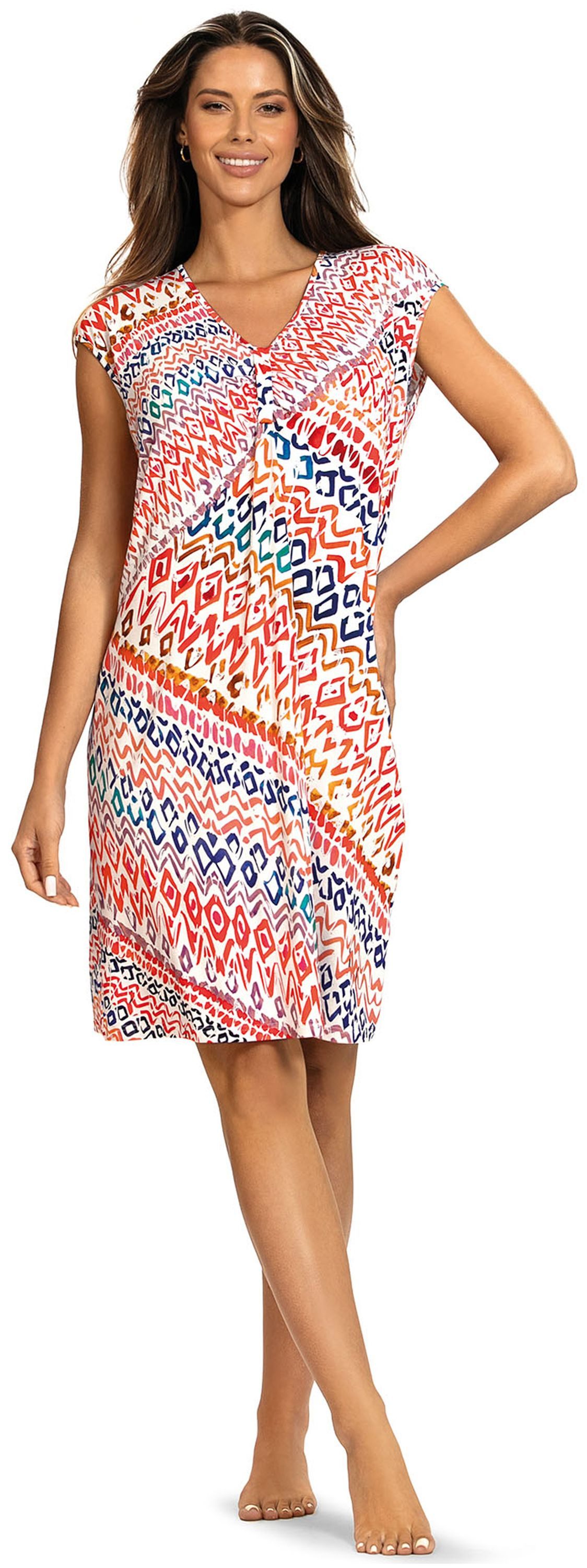 Ascafa Strandkleid Beach (Packung, 1-tlg., 1-teilig) Damen Trägerkleid 100cm Sommerkleid Strandmode