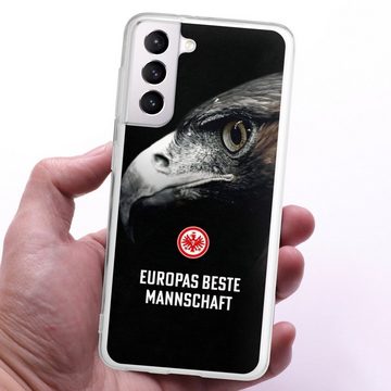 DeinDesign Handyhülle Eintracht Frankfurt Offizielles Lizenzprodukt Europameisterschaft, Samsung Galaxy S21 5G Silikon Hülle Bumper Case Handy Schutzhülle