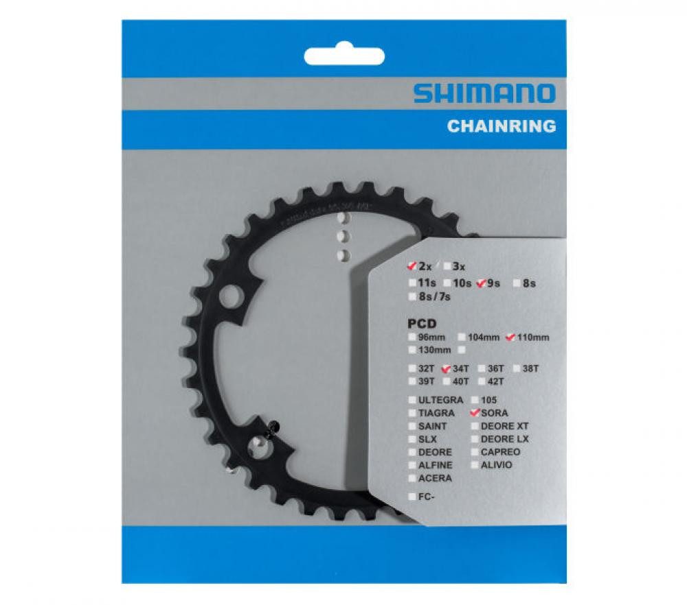 Kettenschaltung Kettenblätter FC-R3000, 34 Zähne, 110 mm, Schwarz, Stahl