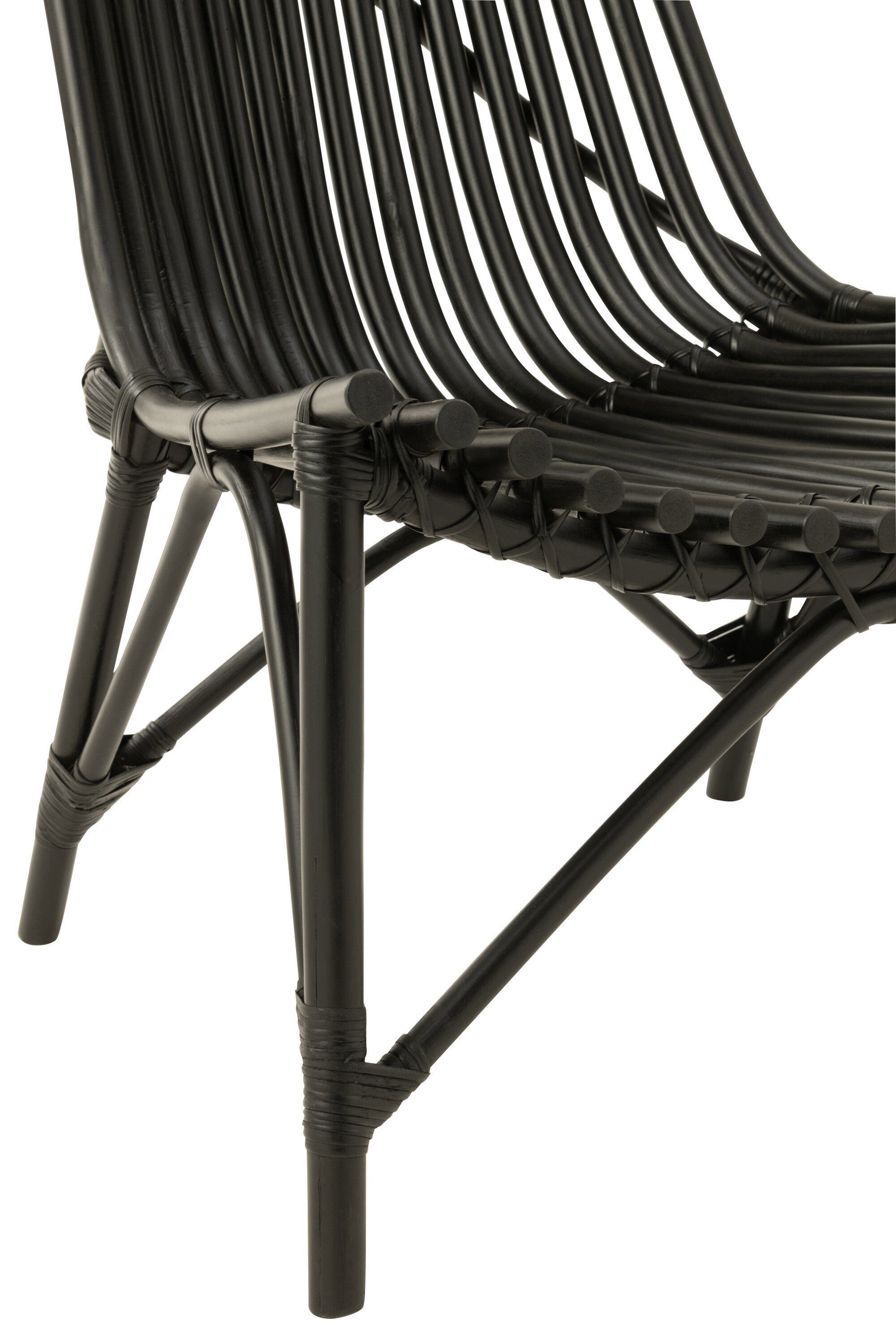 in Schwarz Rattan-Stuhl Exquisiter GILDE oder Elegan Naturell Dekoobjekt Handgefertigte