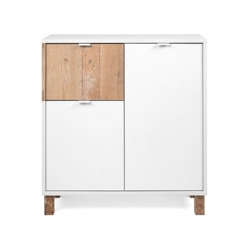 Finori Kommode Kommode Sideboard Stauraumschrank MENORCA Weiß / Old Style