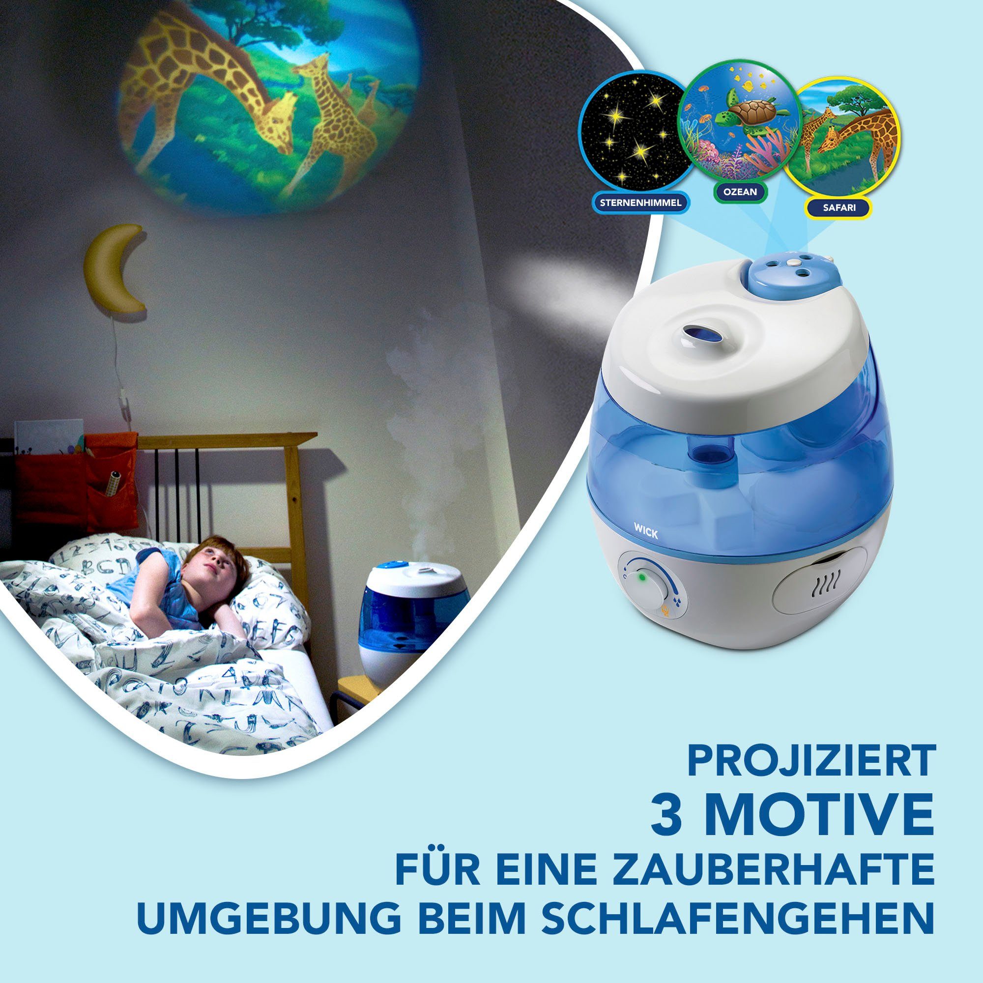 WICK Luftbefeuchter SweetDreams Kaltluft-Luftbefeuchter mit Lichtprojektion günstig online kaufen