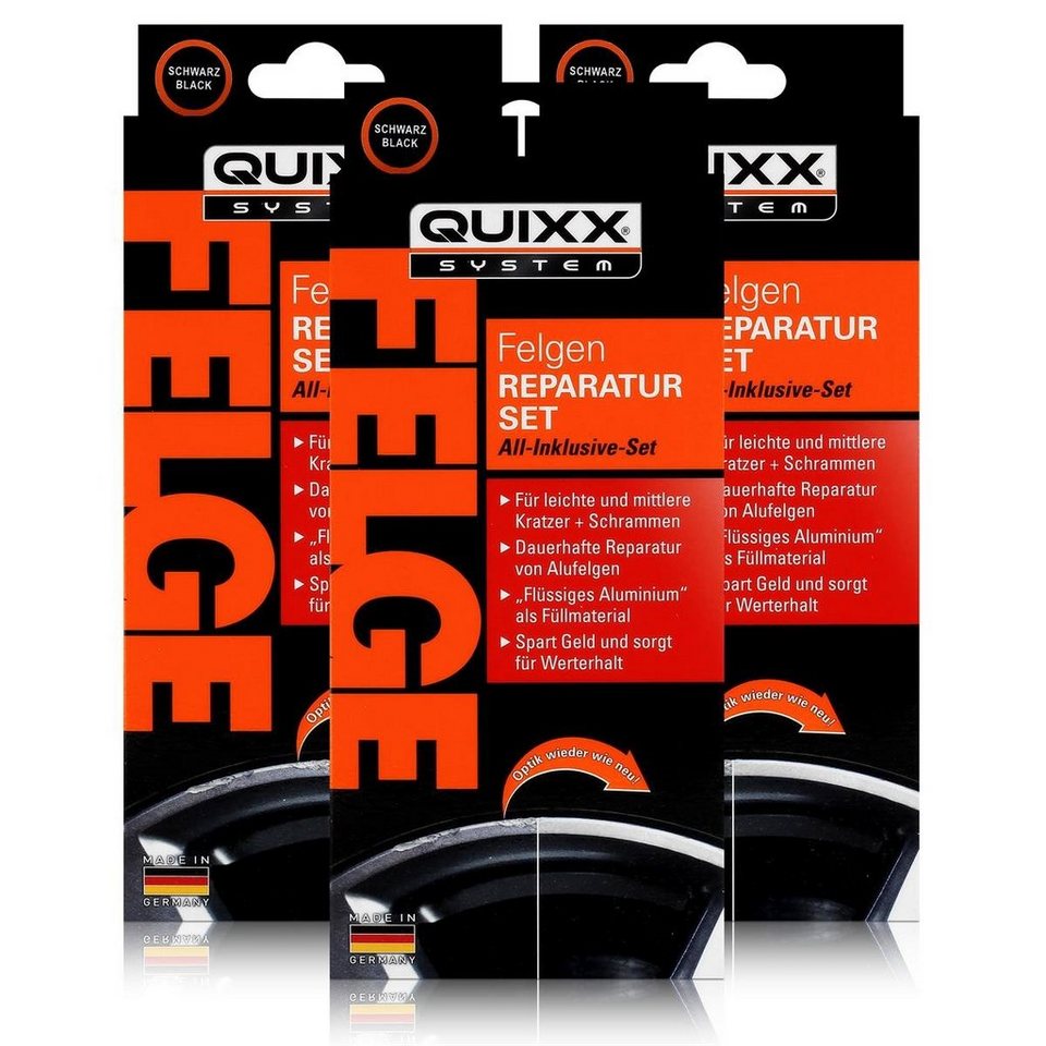 QUIXX Reparatur-Set Quixx System Felgen Reparatur Set - Für leichte Kratze  & Schrammen (3e