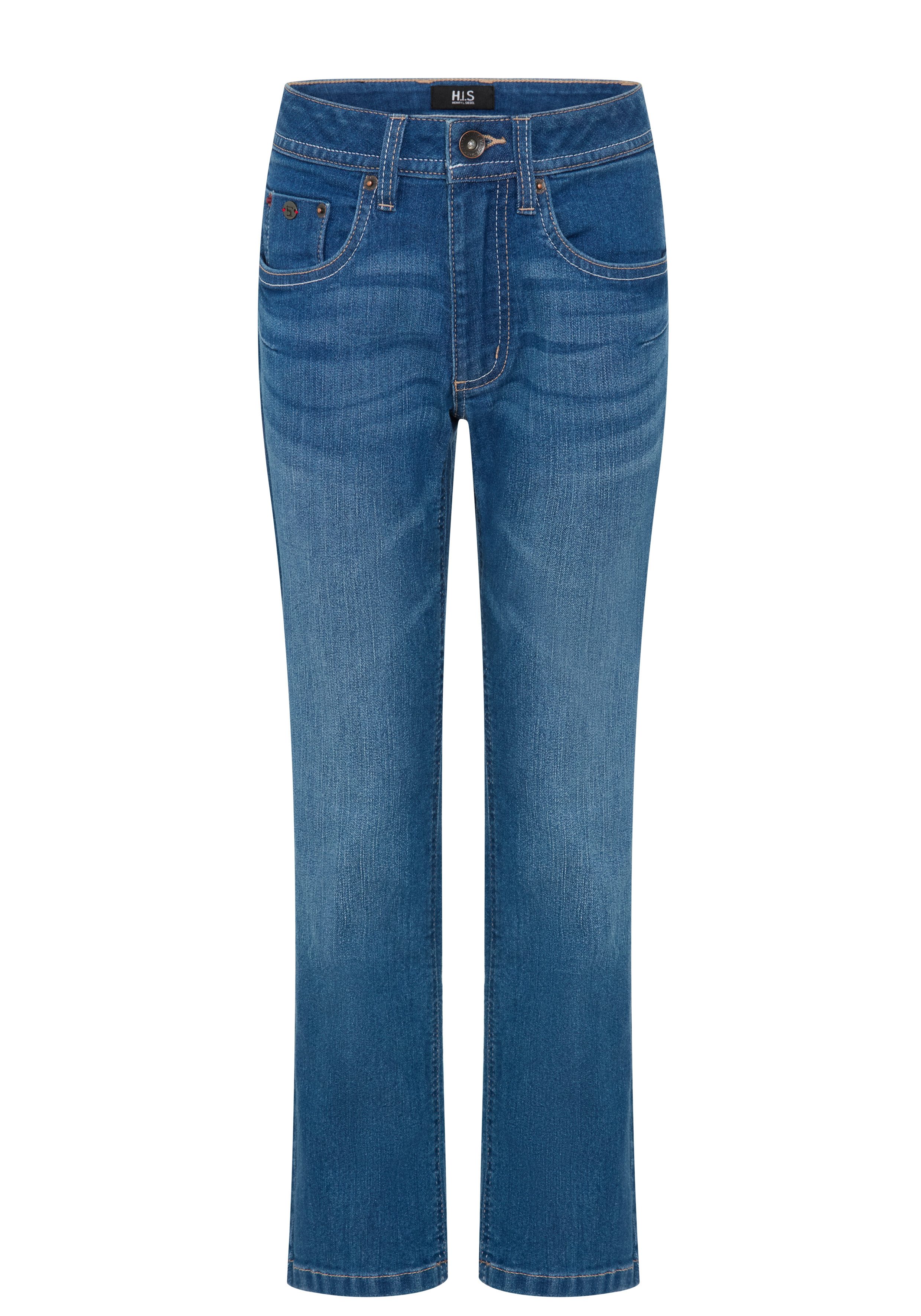 H.I.S Relax-fit-Jeans H.I.S Stretchjeans in gerader Form für Jungen Für TEENS. Gerade Jeans in authentischer Waschung – Bild 5 von 5