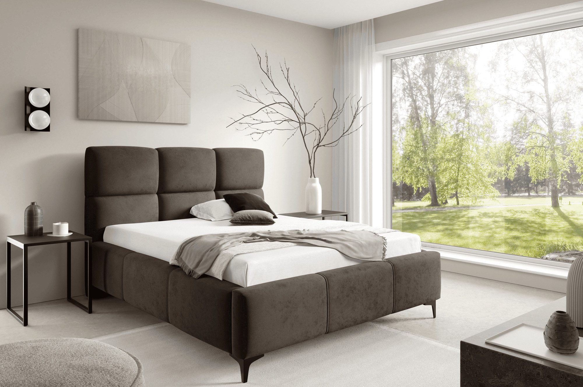 thematys Polsterbett Modernes Bett mit Lattenrost - 140x200 - 200x200 cm