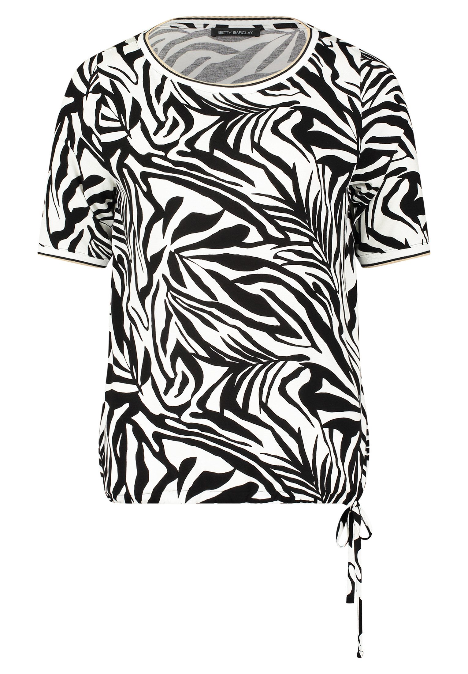 Kurzarmshirt Damen mit Tunnelzug