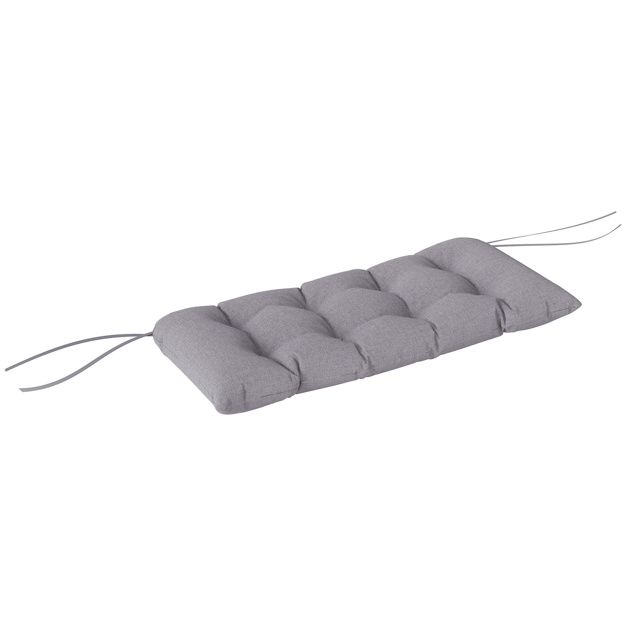 Outsunny Bankauflage mit Bändern, wasserabweisend, UPF50+, (Bankkissen, 1 St., Outdoor Sitzkissen), für Gartenmöbel, Sitzbank, 105 x 46 x 12,5 cm, Grau