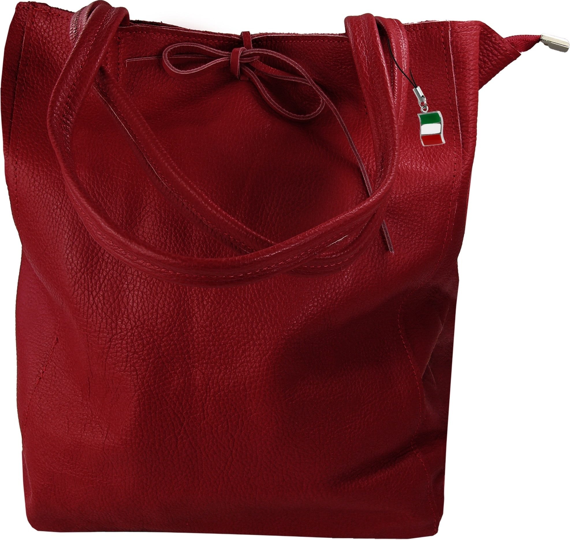 Schultertasche Florence ital. Shopper Echtleder Damen