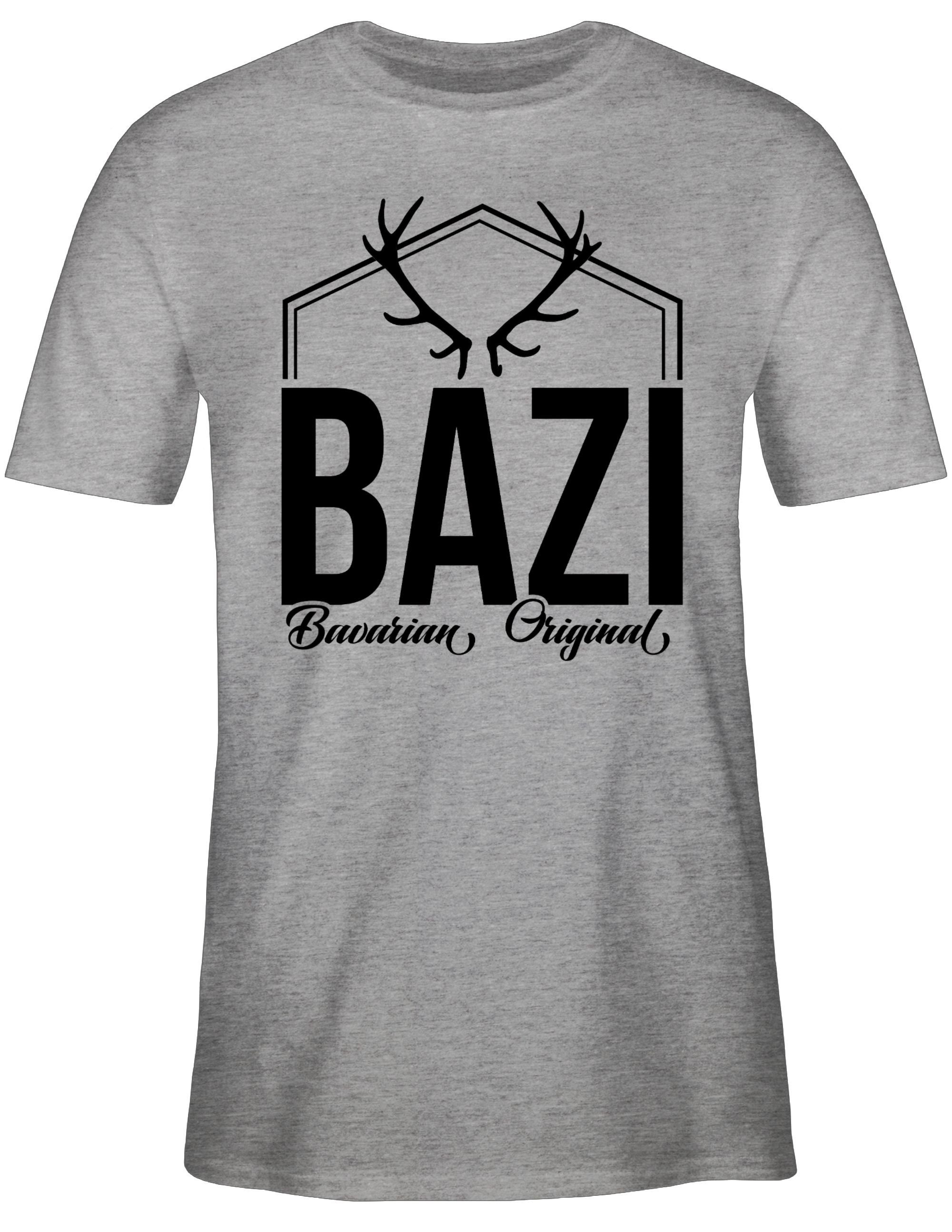 Bayern T-Shirt 2 Original - Grau meliert Männer Bavarian Bazi Shirtracer