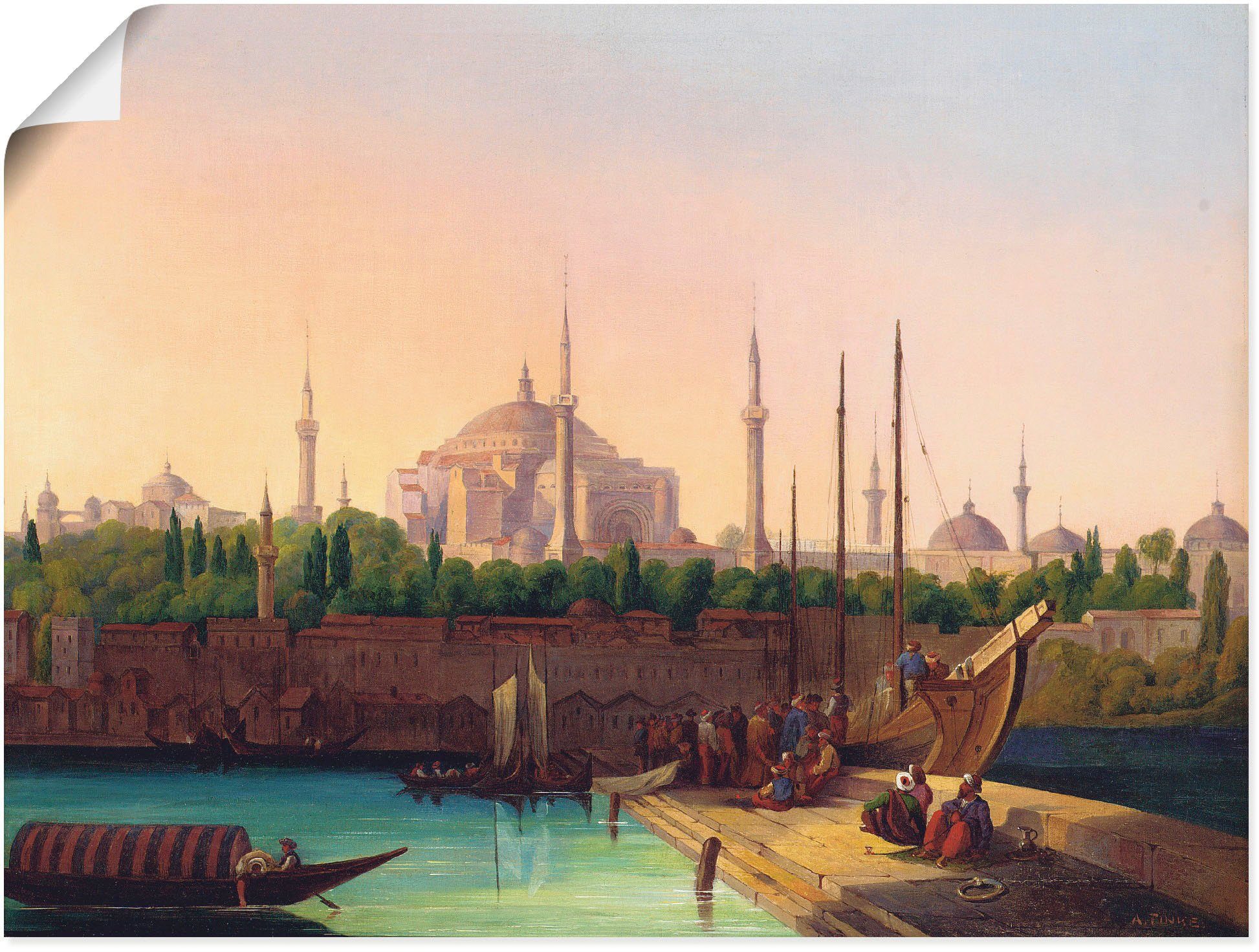 Größen Artland Hagia Wandbild Istanbul., Wandaufkleber Poster als in Sophia, oder St), (1 Gebäude Leinwandbild, versch.