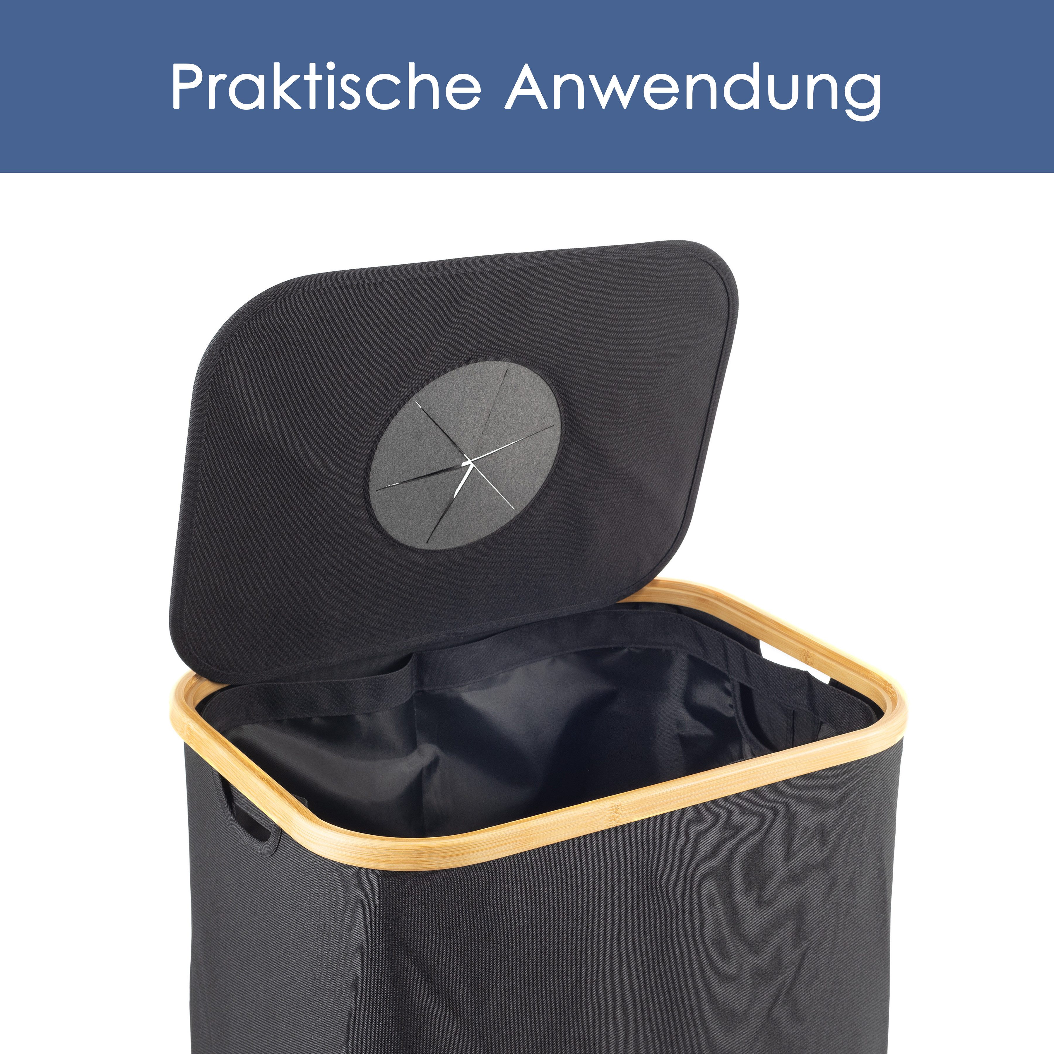 Hanseküche Flaschenkorb Pfandflaschenkorb mit großer Tragetasche (XXL), 105 l, Sammelbehälter für Leergut & Altglas inkl. Flaschentasche – Bild 4 von 5