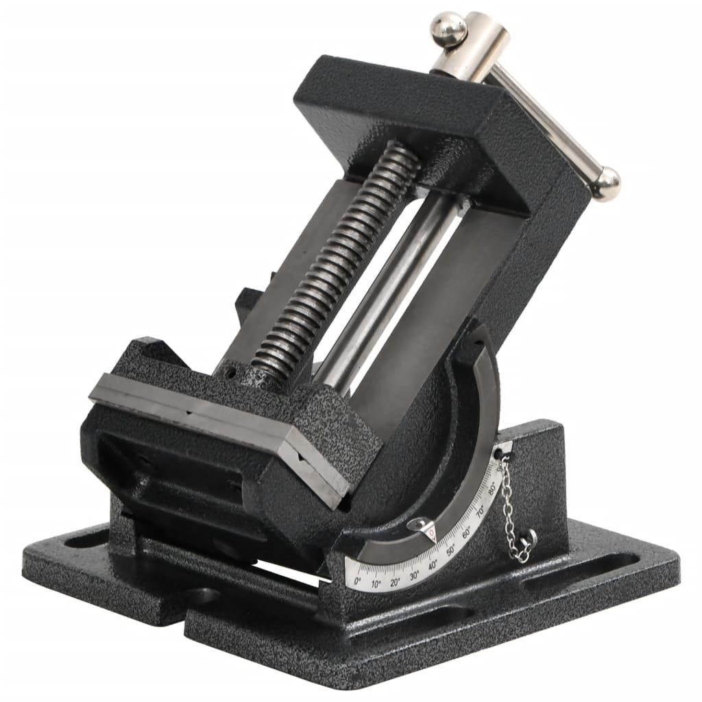 vidaXL Schraubzwinge Maschinenschraubstock Kippbar Handbetrieben 110 mm