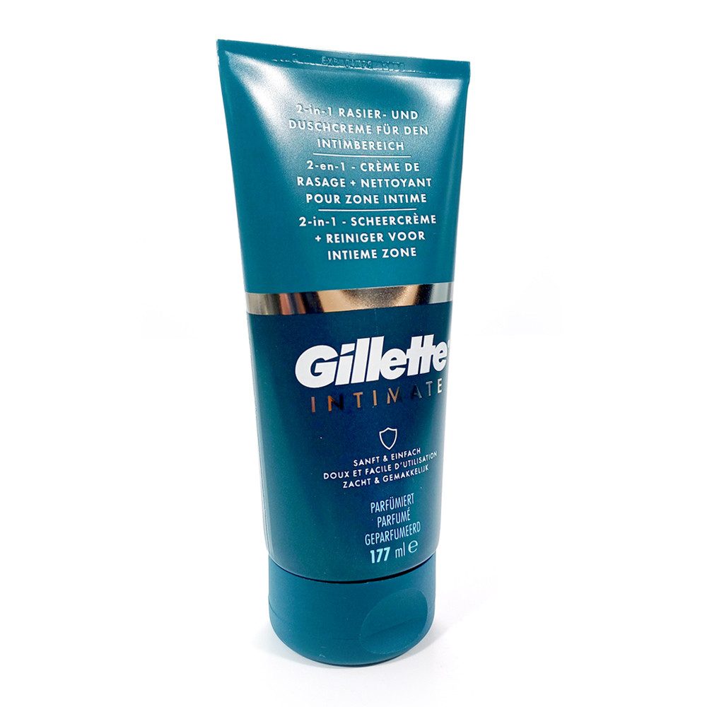 Gillette Rasiercreme Body & Intimate 2in1 Rasier- und Duschcreme (177 ml), für Körper- & Intimrasur
