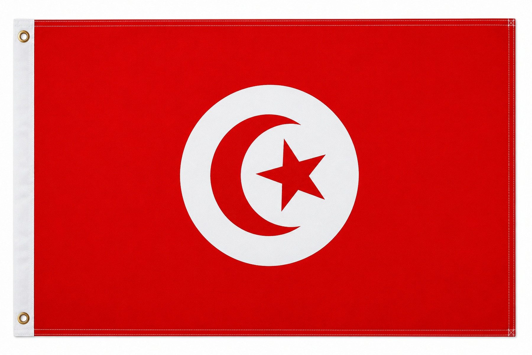 trends4cents Flagge XXL Flagge Fahne mit 3 Messingösen in 250 x 150 cm (Tunesien), für Fahnenmaste