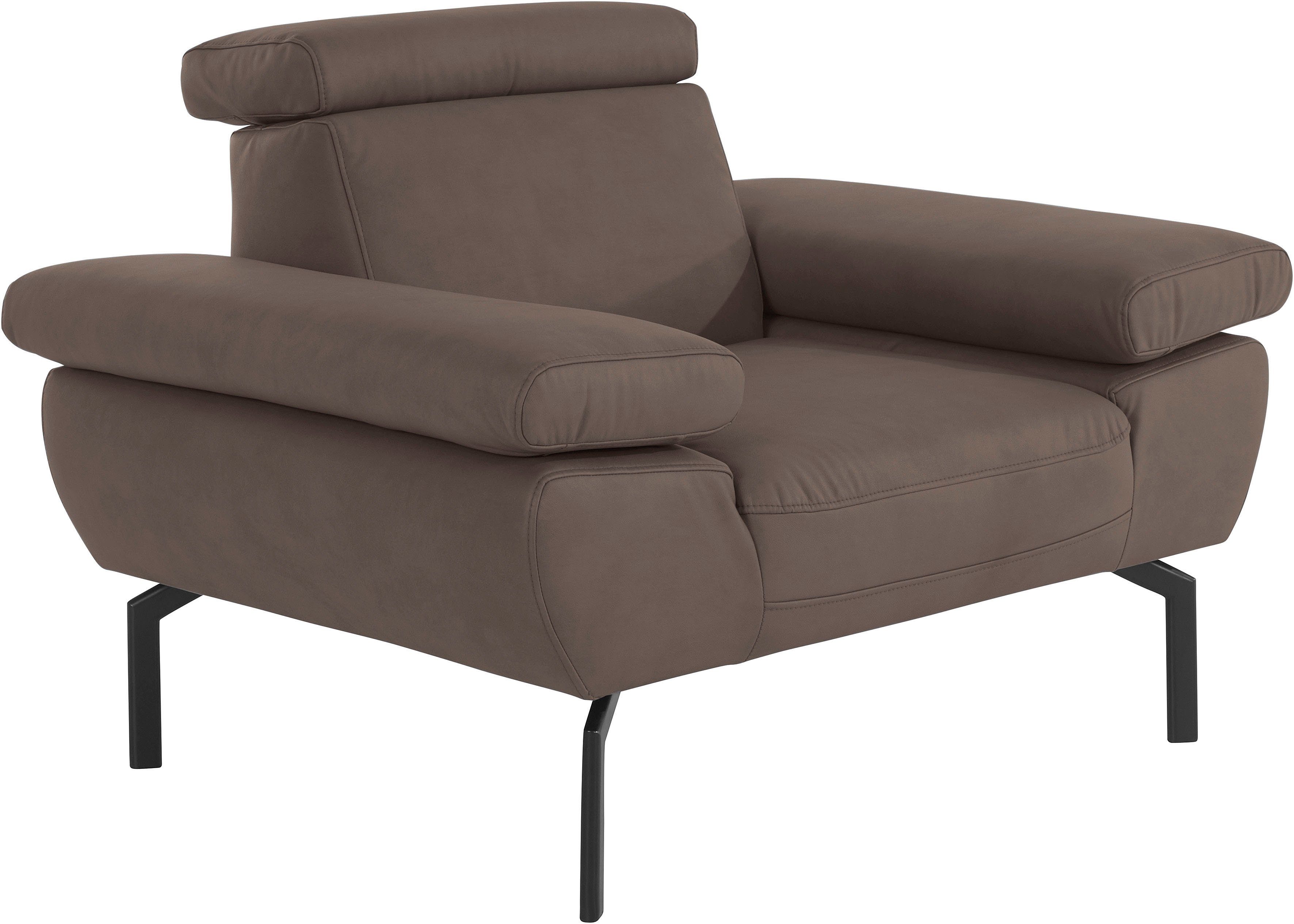 Places of Style Sessel mit wahlweise in Luxus-Microfaser Trapino Luxus, Lederoptik Rückenverstellung