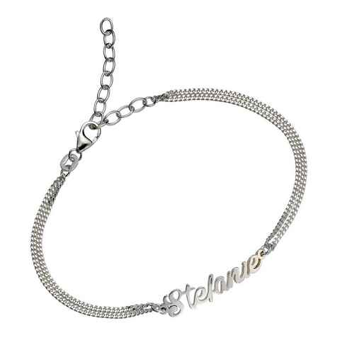 Firetti Armband mit Gravur Schmuck Geschenk Silber 925 Namensarmband zur Namenskette