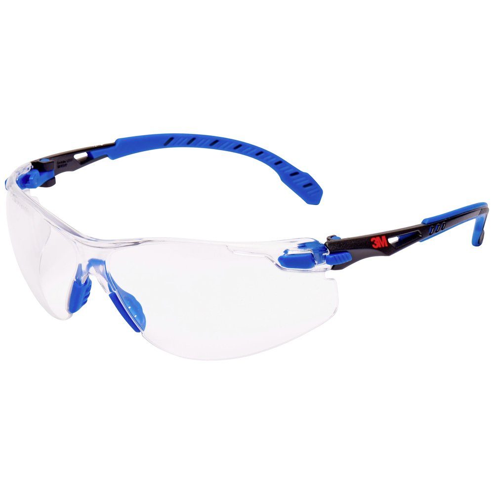 Schutzbrille 3M mit Schwarz Arbeitsschutzbrille S1101SGAF Antibeschlag-Schutz 3M Solus Blau,