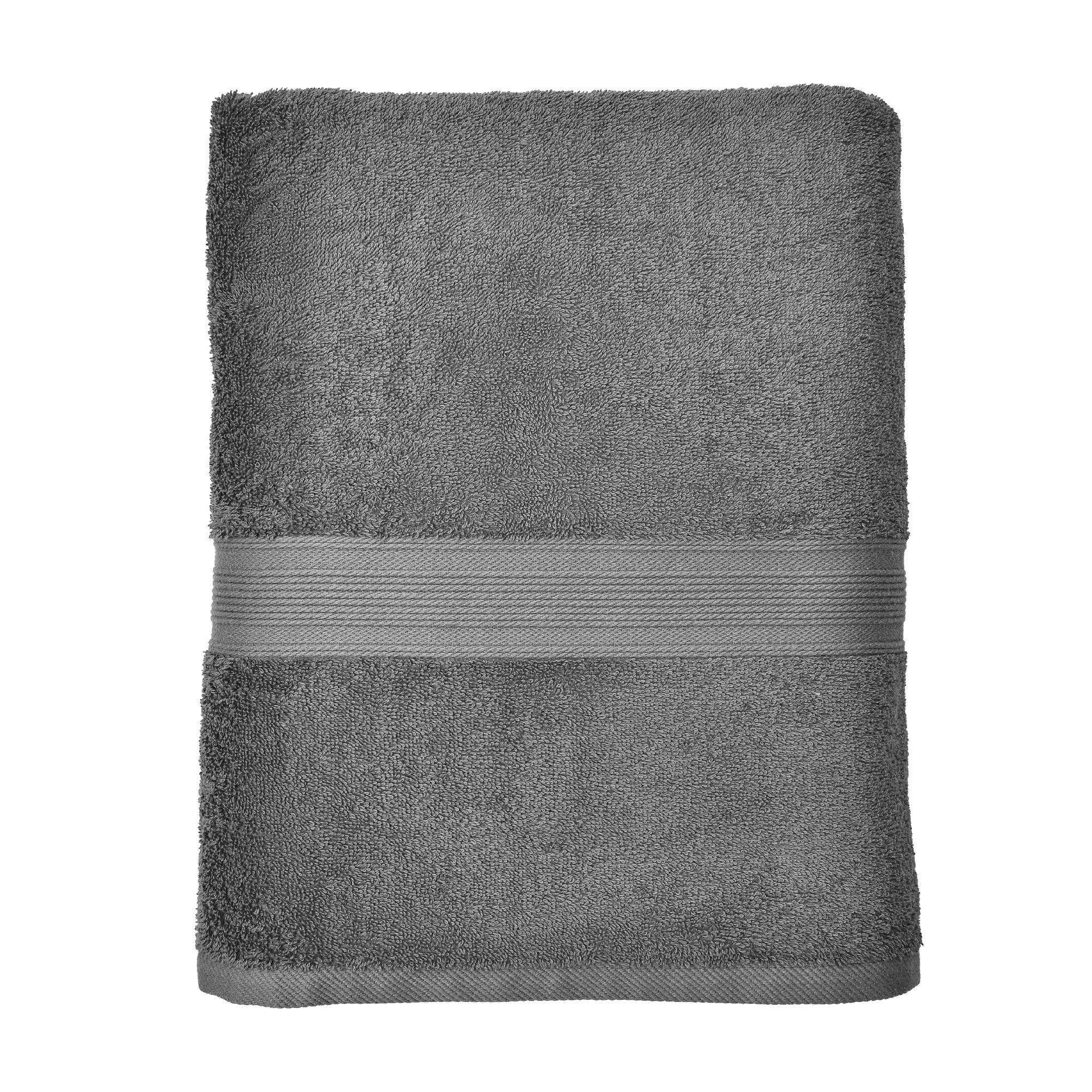 leevitex® Saunatuch Frottee XXL, (1-St), 80 x 200 cm, extra groß & saugfähig, Anthrazit/Grau