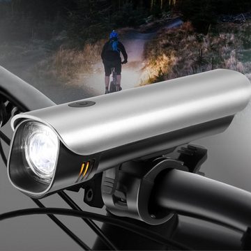 LETGOSPT Fahrradbeleuchtung LED Fahrradlampe Set StVZO zugelassen, Fahrradlicht Vorne 30 Lux, USB Aufladbar mit Batterie Aufforderung schwach,IPX5 Wasserdicht