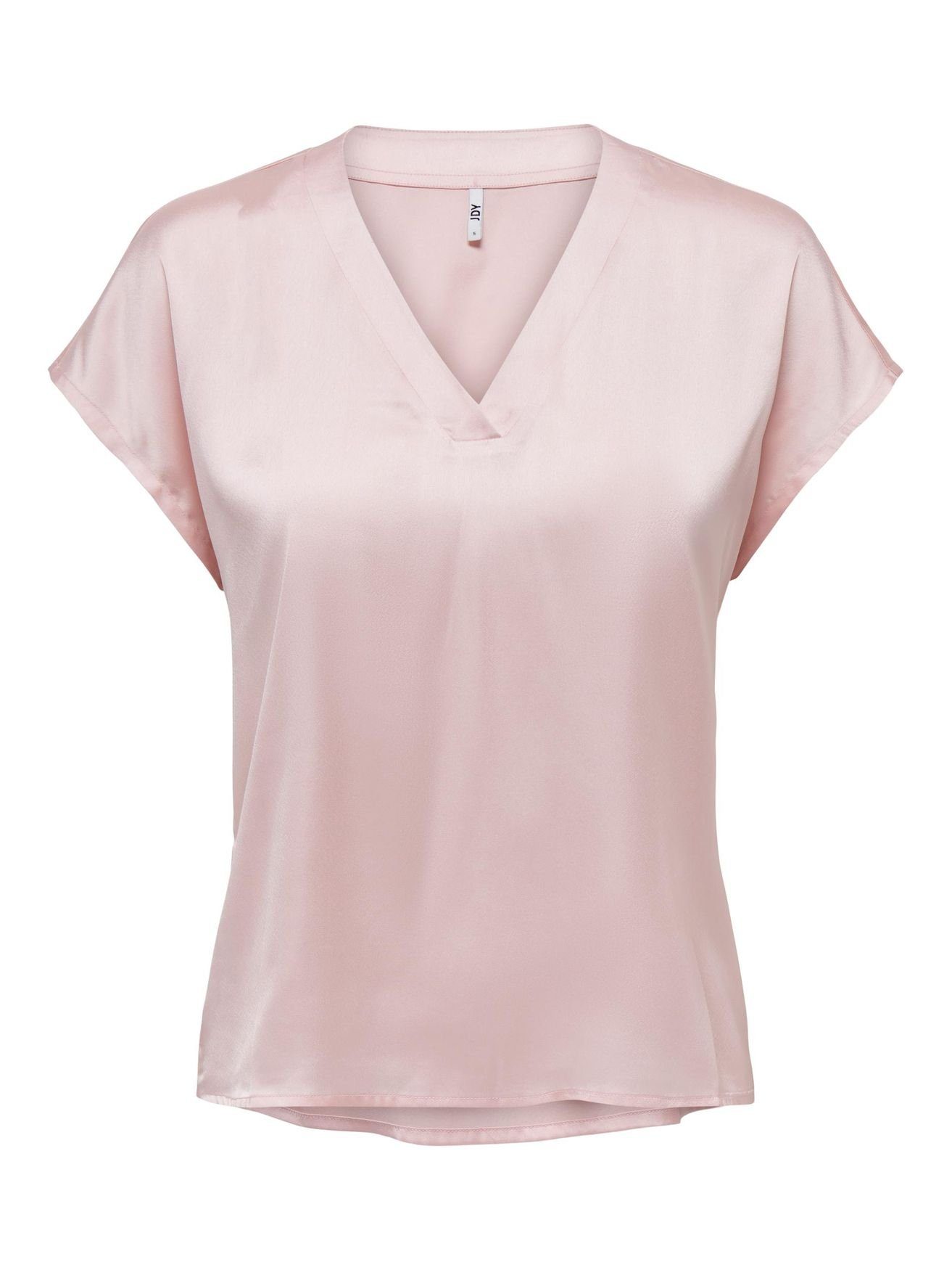 JACQUELINE de YONG T-Shirt Kurzarm Bluse V-Ausschnitt Business T-Shirt JDYFIFI 5384 in Rosa