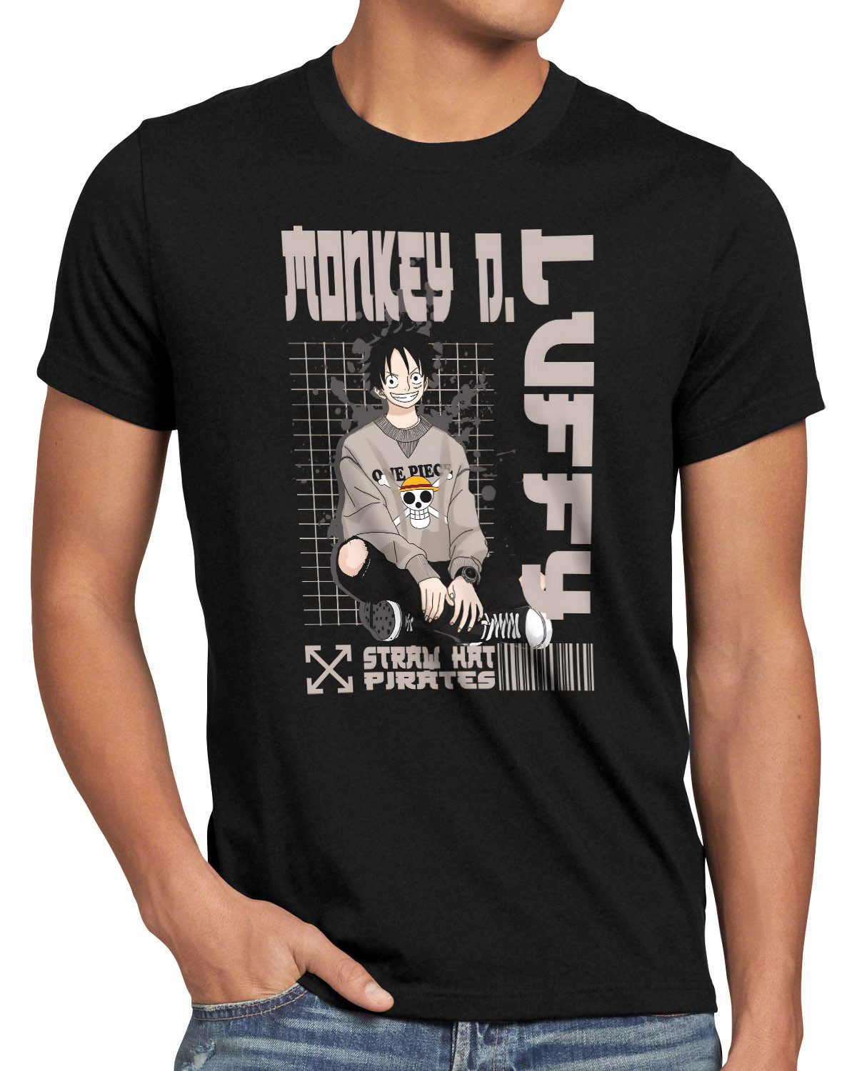 style3 T-Shirt one piece ruffy luffy monkey strohhut strawhat strohhutbande captain