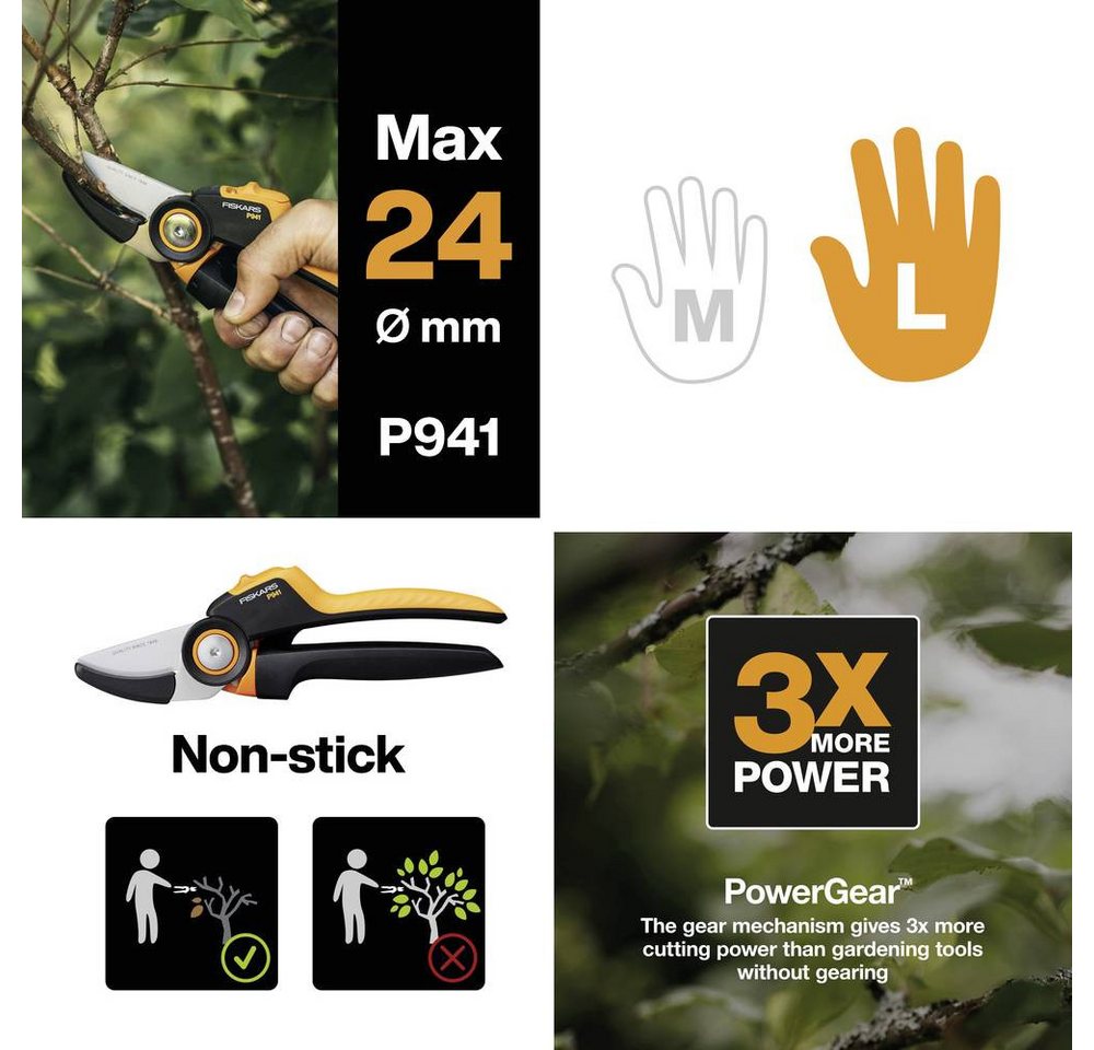 Thumbnail - Fiskars Gartenschere X-series™ Amboss-Gartenschere P941