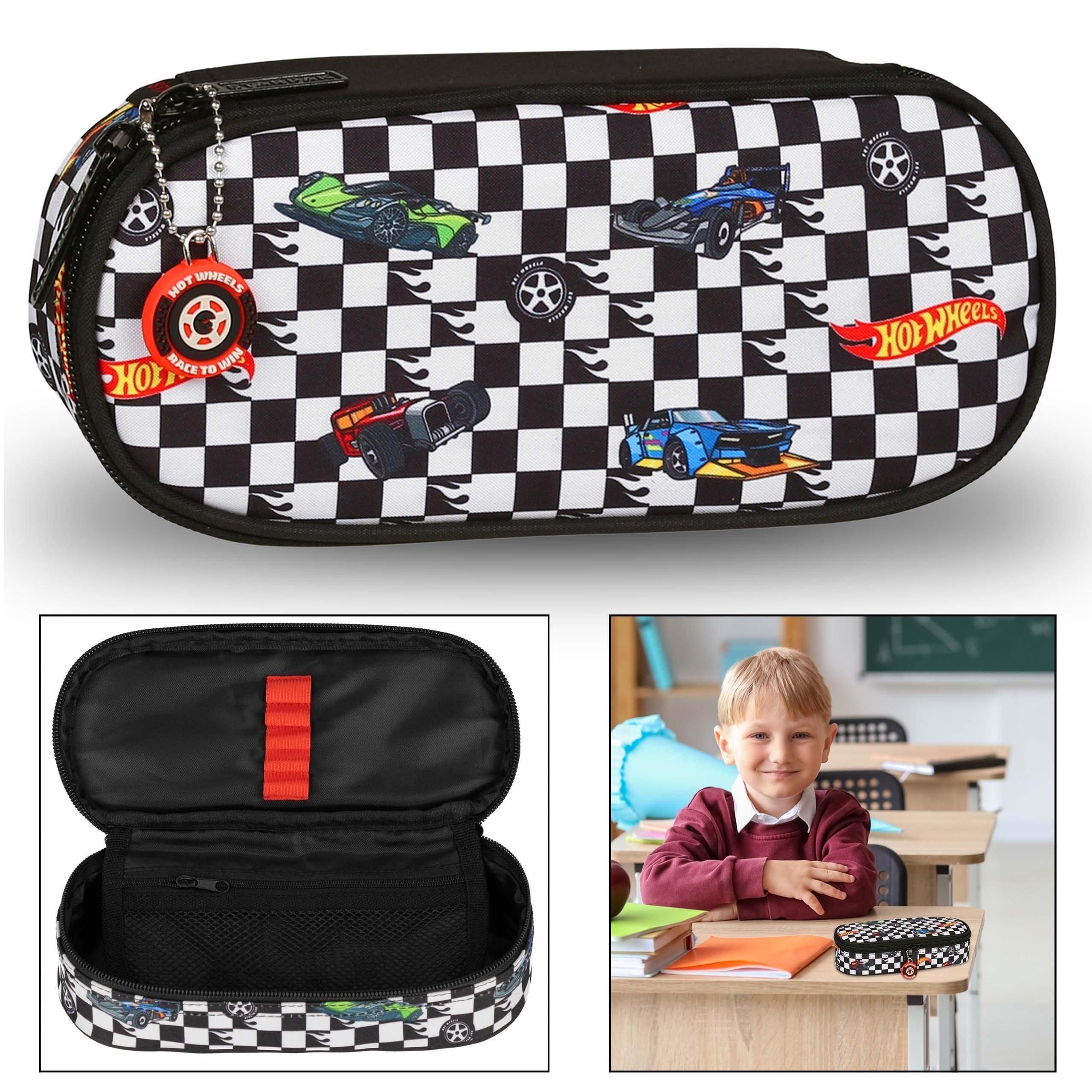 Sarcia.eu Пенали Hot Wheels Fächer Schulmäppchen, Beutel in Autos, für Jungen 5x22x10cm