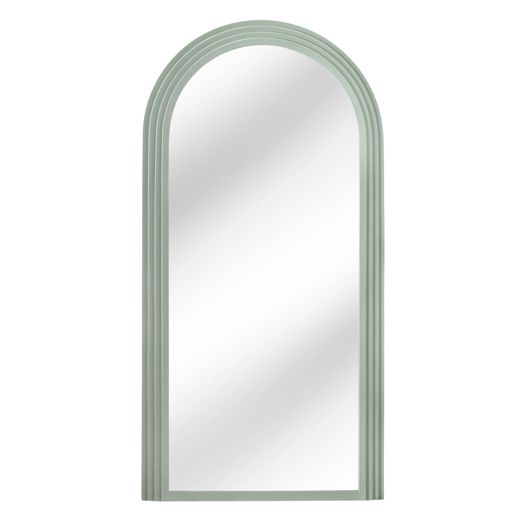 riess-ambiente Spiegel ART DECO 160cm salbeigrün (Einzelartikel, 1-St), Flur · Kunststoff · Rahmen · Rundbogen · Ganzkörper · Groß · Modern