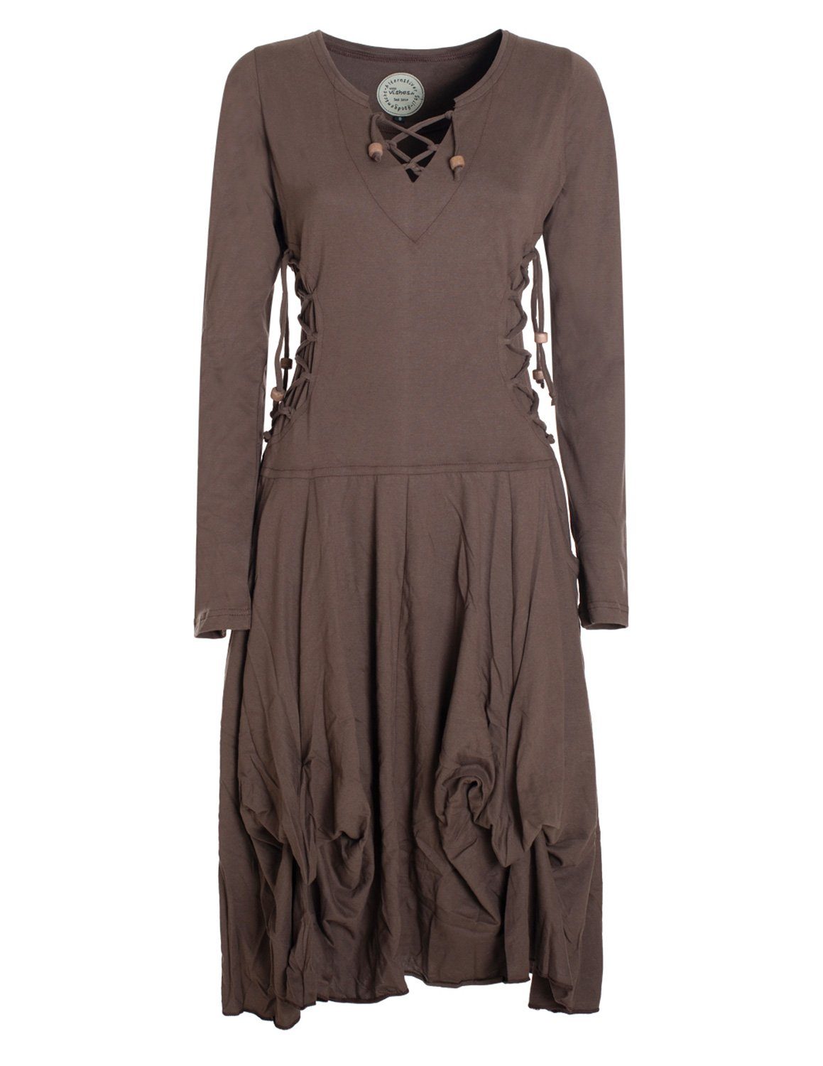 Vishes Midikleid Langes Langarm Bio Ballonkleid günstig online kaufen