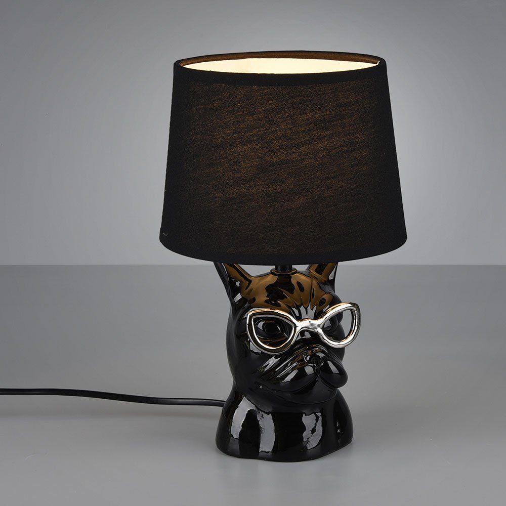 etc-shop Tischleuchte, Leuchtmittel nicht Textil Esszimmerlampe Nachttischlampe Tischleuchte Keramik Tischlampe inklusive