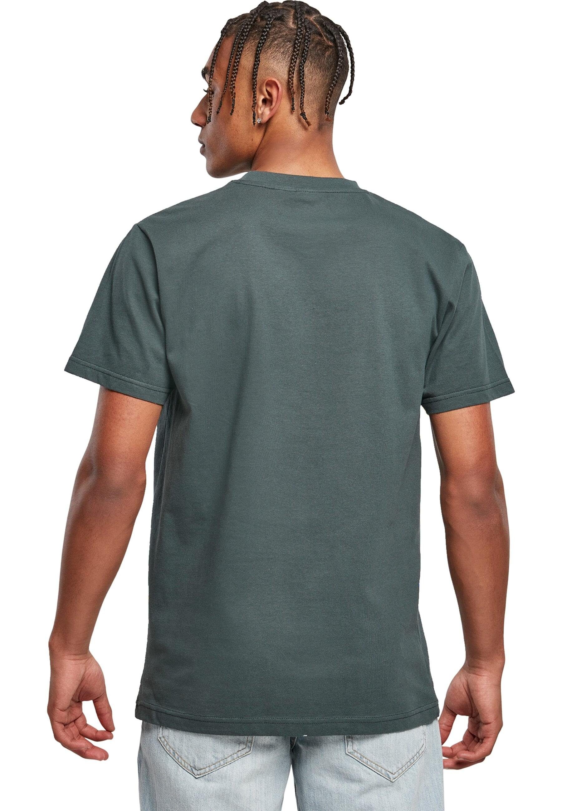 Merchcode T-Shirt Herren (1-tlg) - Rebel T-Shirt Peanuts Round paws Neck bottlegreen with