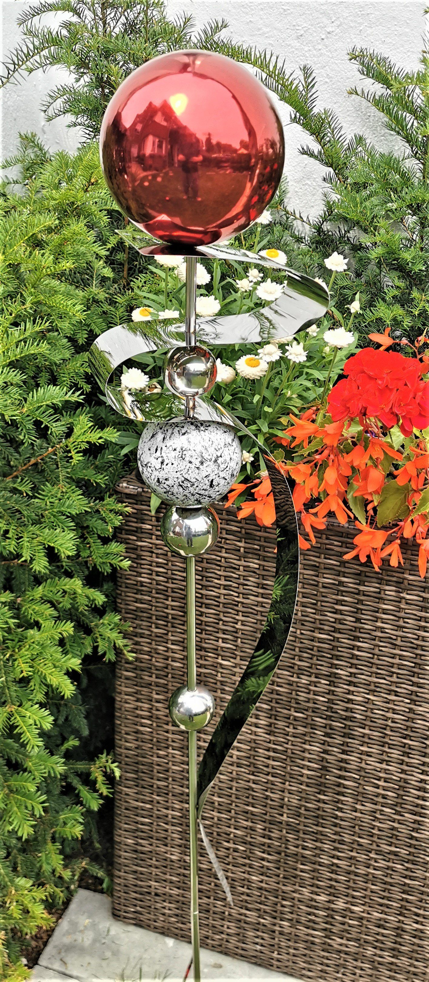 Jürgen Bocker GartenAmbiente Gartenstecker »Skulptur Saturn Edelstahl