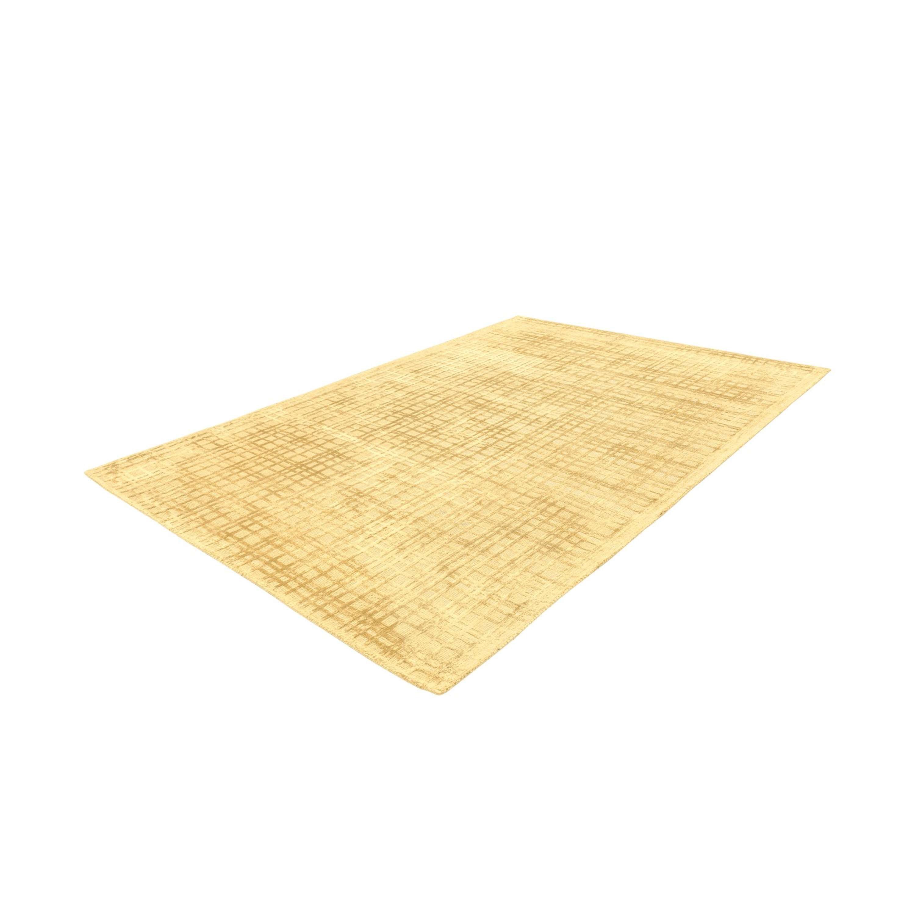 Qiyano Teppich Kurzflorteppich Carolina 100 Gold 80 x 150 cm, Höhe: 80 mm