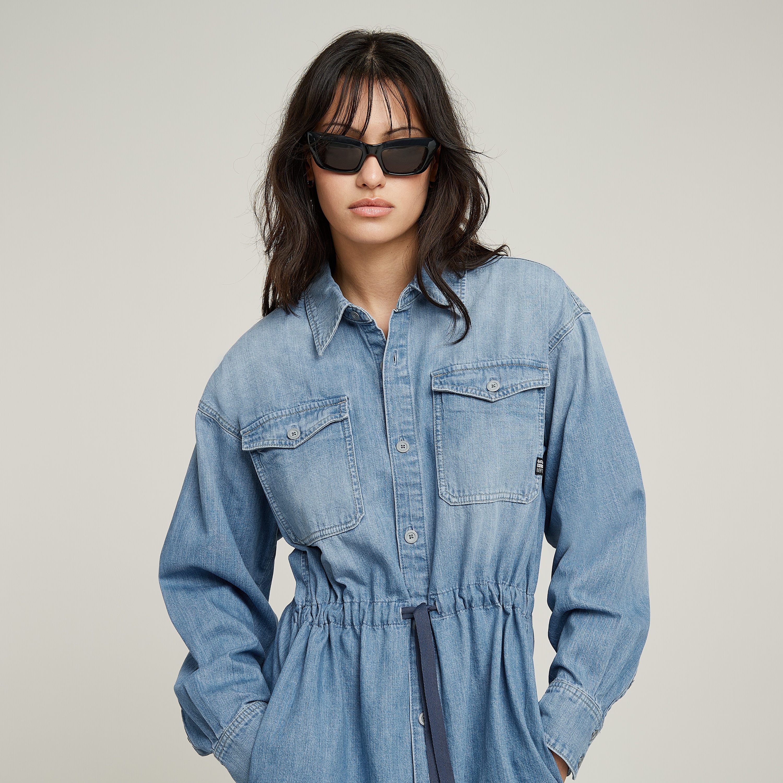 G-STAR Jeanskleid Relaxed Drawcord Denim Dress günstig online kaufen