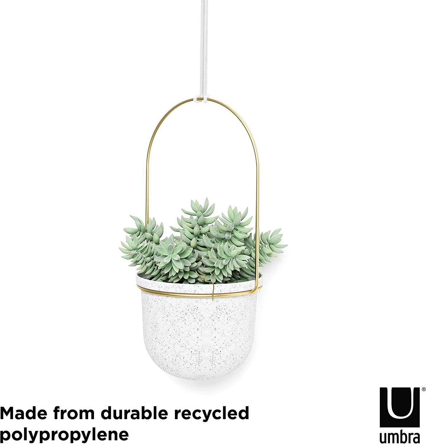 Umbra brass Wandvase, Blumenampel Blumenampel Blumentopf, Hängeblumentopf, Triflora